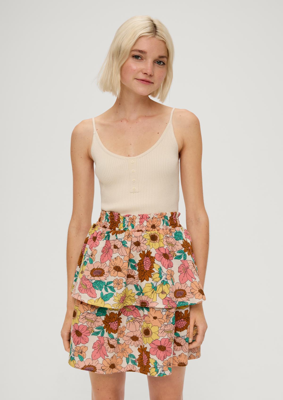 s.Oliver Mini skirt made of pure cotton