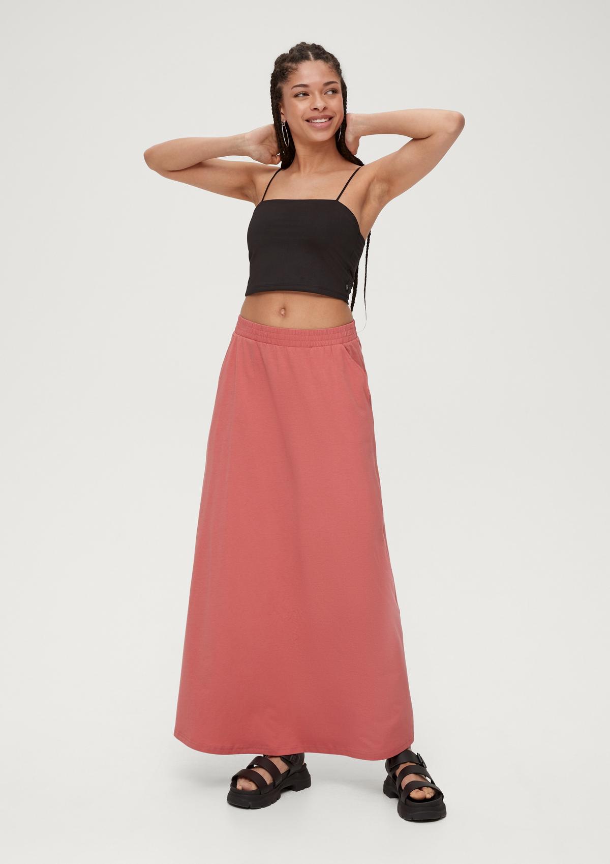 s.Oliver Stretch cotton maxi skirt