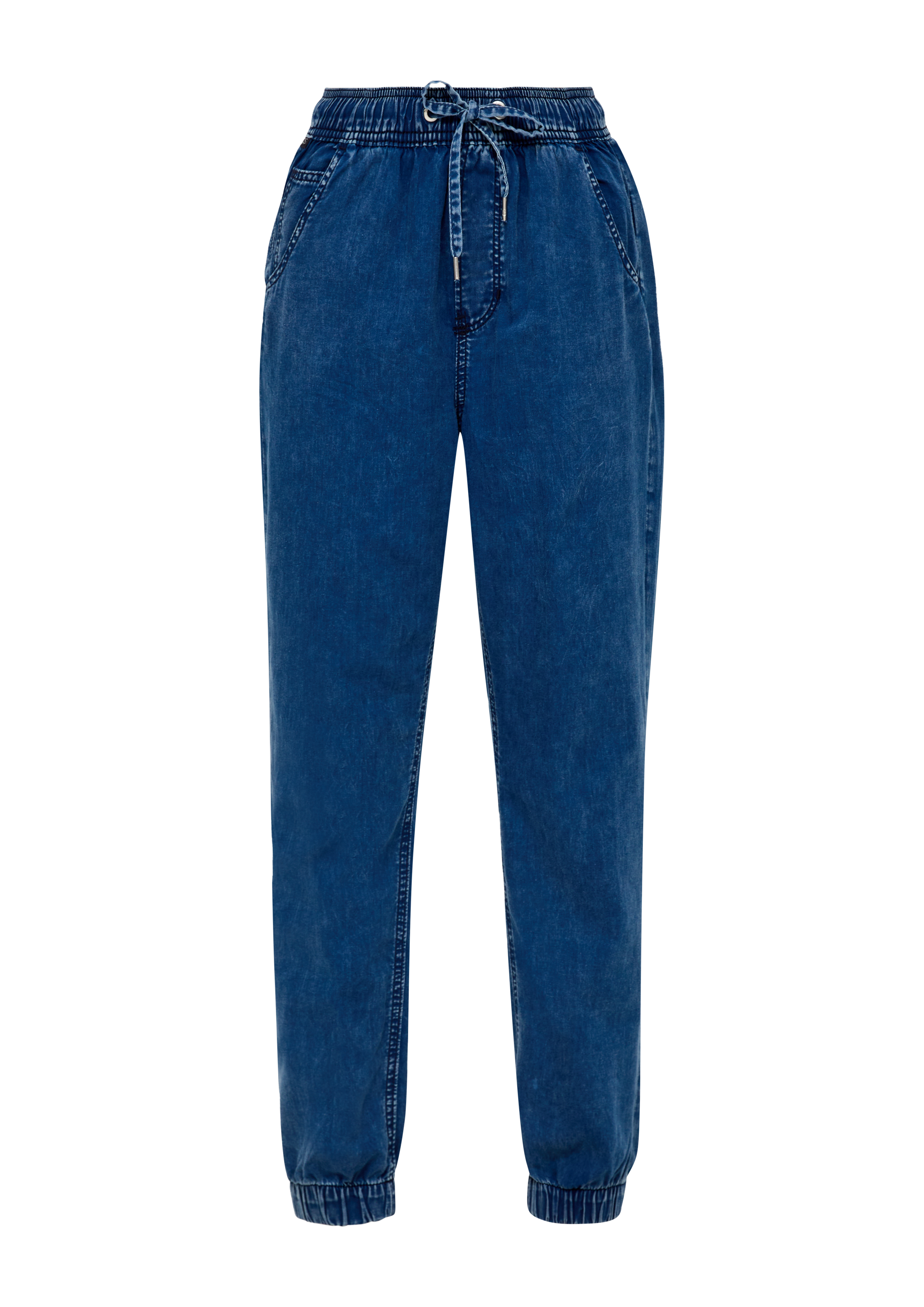 QS - Ankle-Jeans / Relaxed Fit / High Rise / Semi Wide Leg, Damen, blau