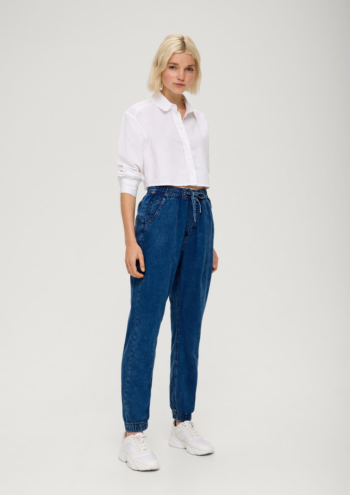 Ankle-Jeans / Relaxed Fit / High Rise / Semi Wide Leg