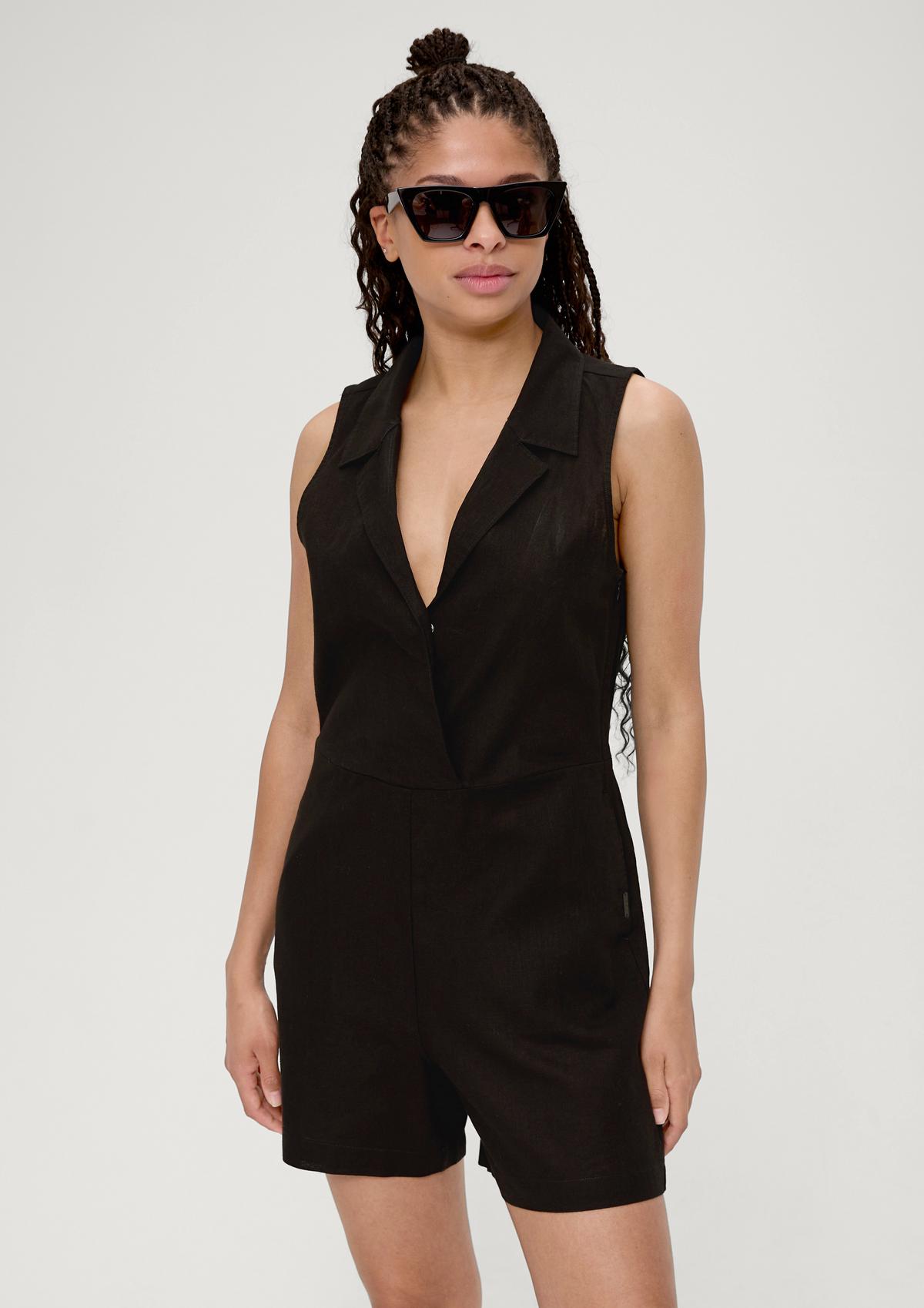 s.Oliver Playsuit with a lapel collar