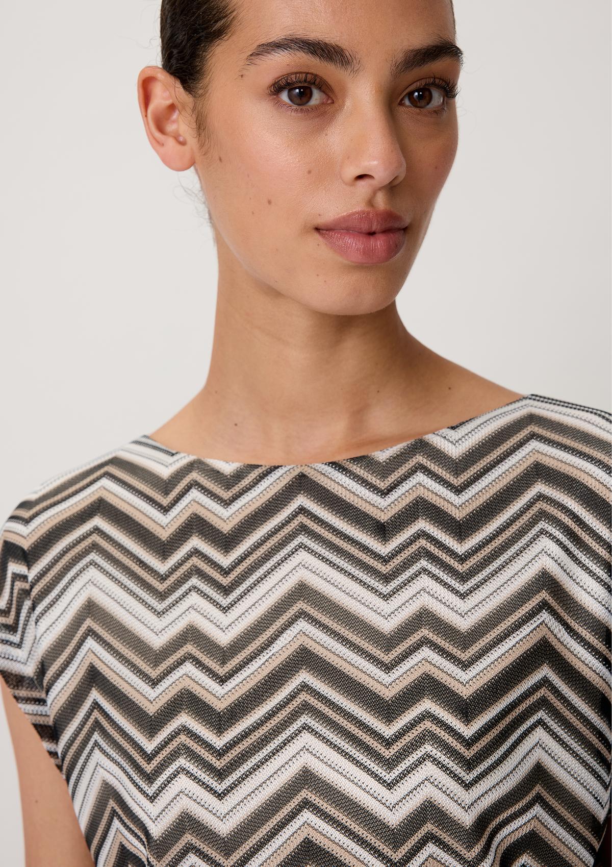comma Blouse top with a zigzag pattern