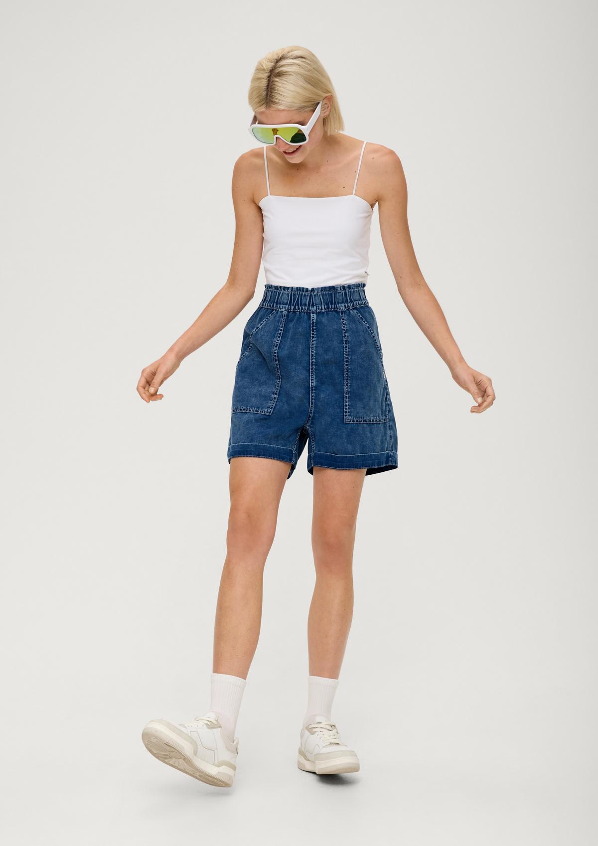 s.Oliver Jeans-Shorts Paper Bag / Relaxed Fit / High Rise / Semi Wide Leg
