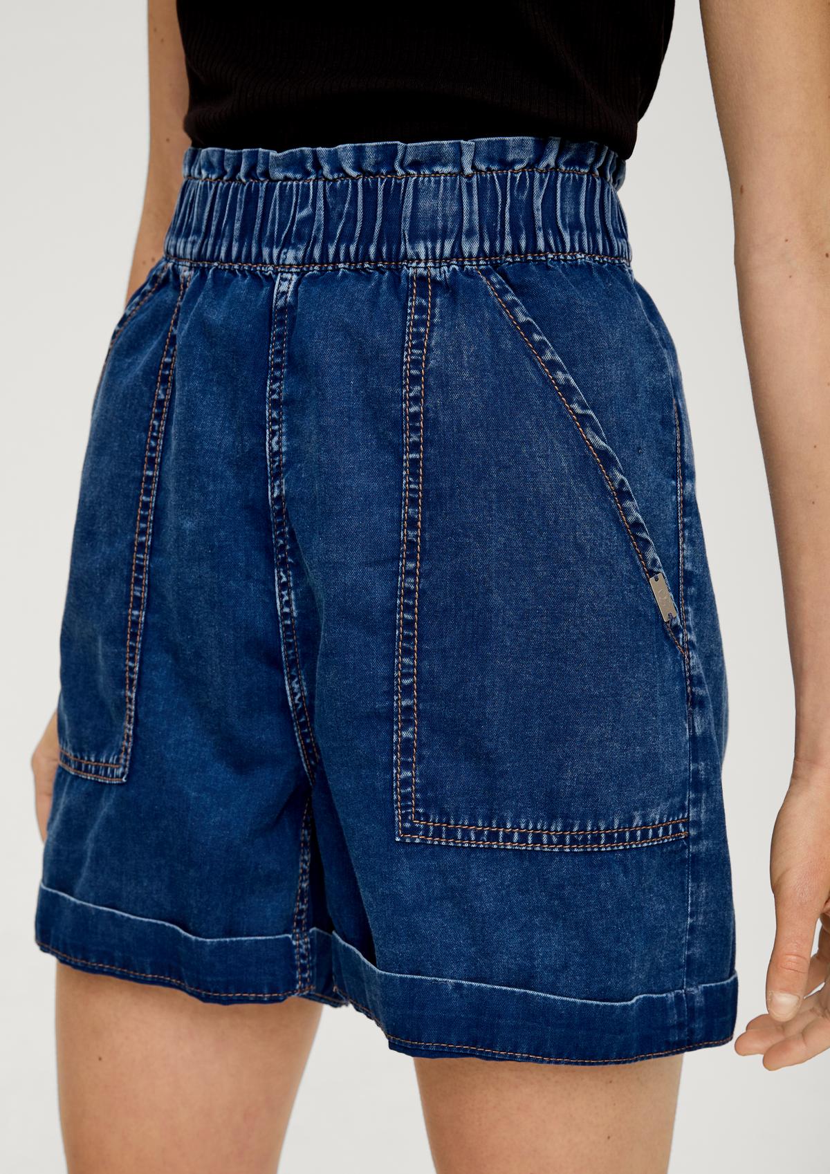 s.Oliver Jeans-Shorts Paper Bag / Relaxed Fit / High Rise / Semi Wide Leg