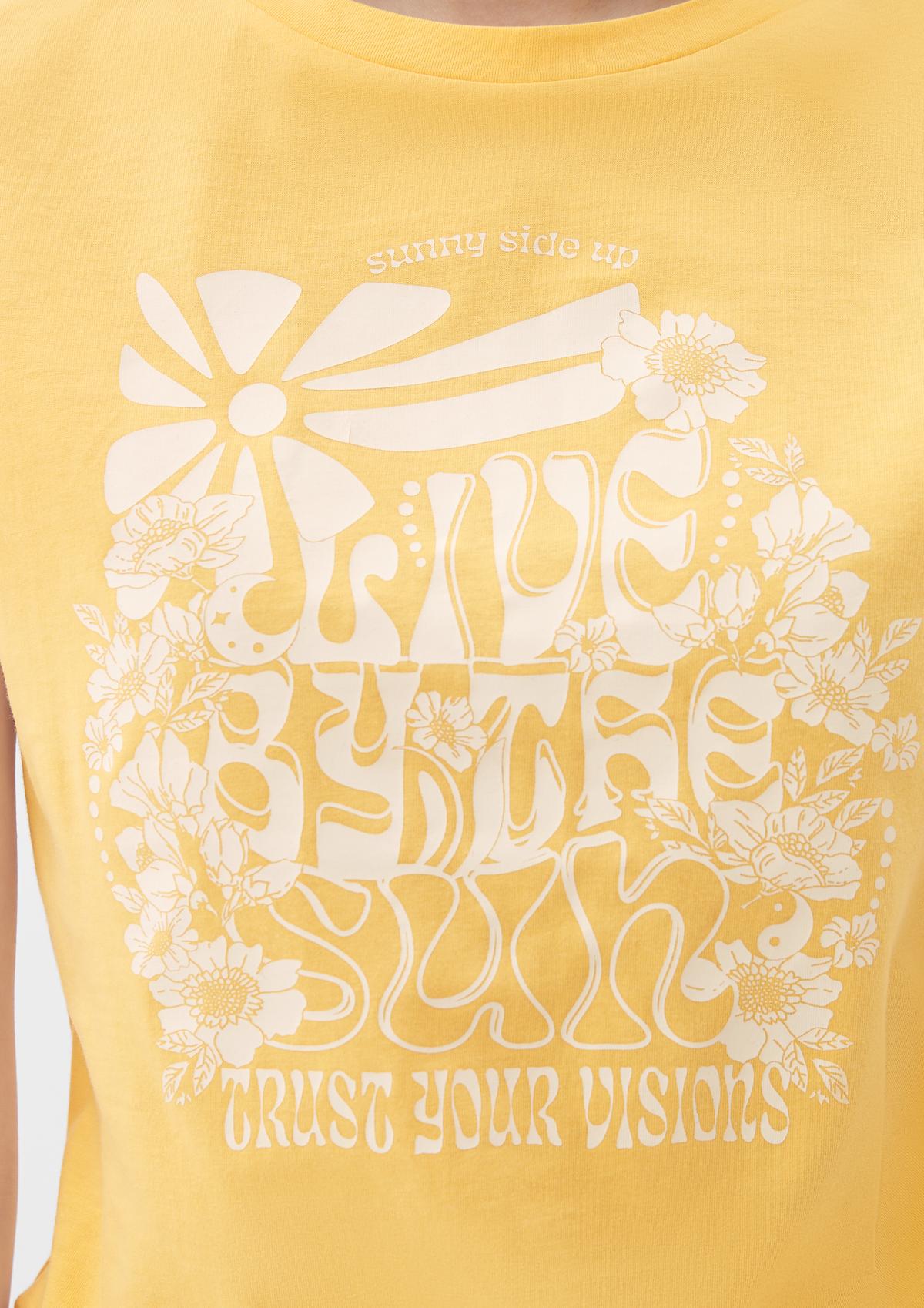 s.Oliver T-shirt en coton animé d’une inscription imprimée