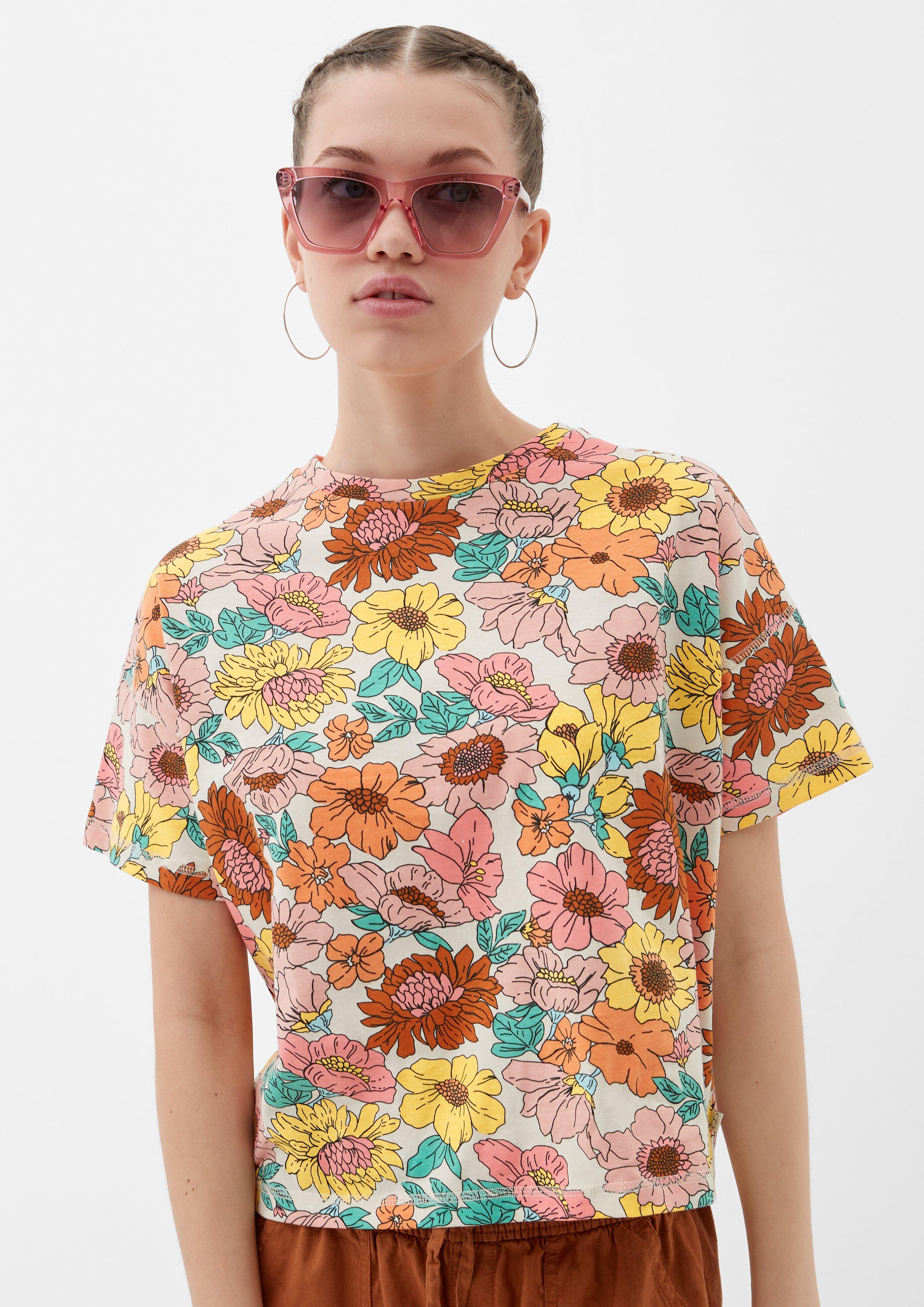 S.Oliver Baumwollshirt mit Allover-Print