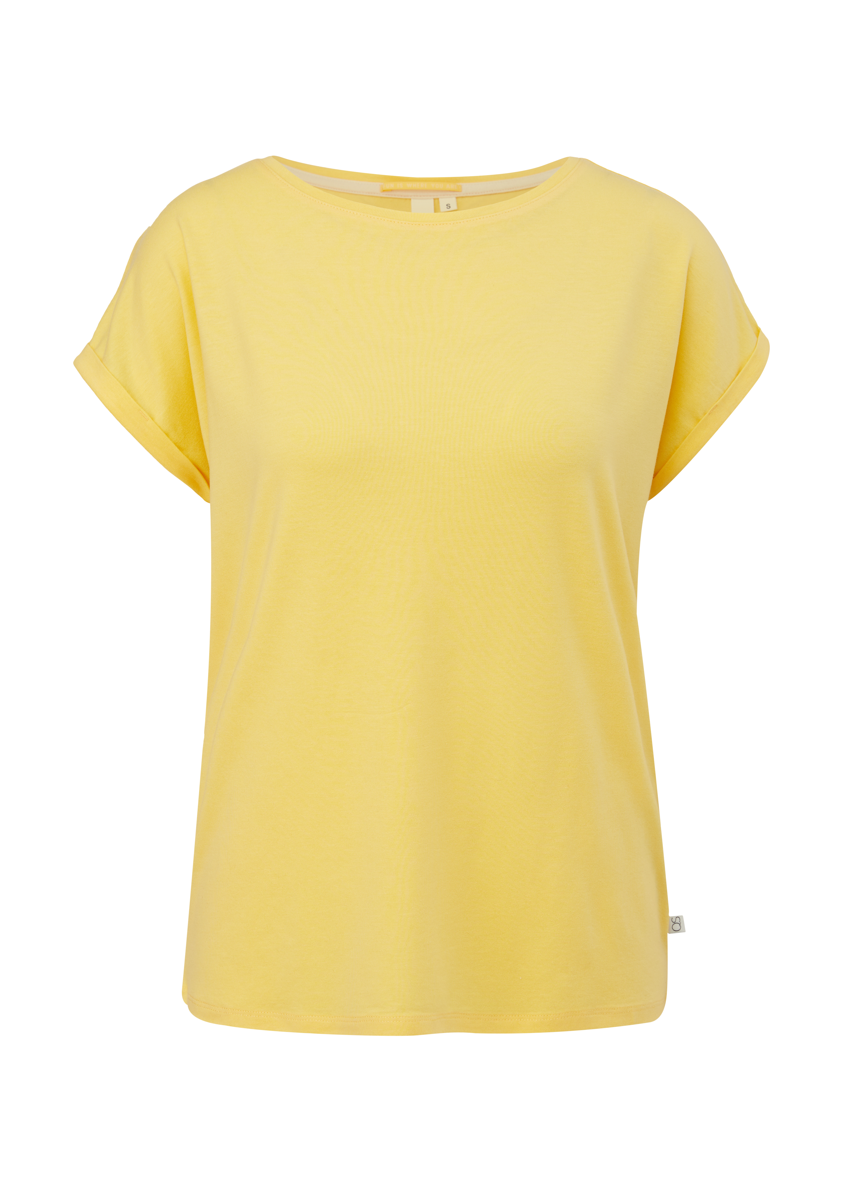 QS - Shirt aus Lyocellmix, Damen, gelb