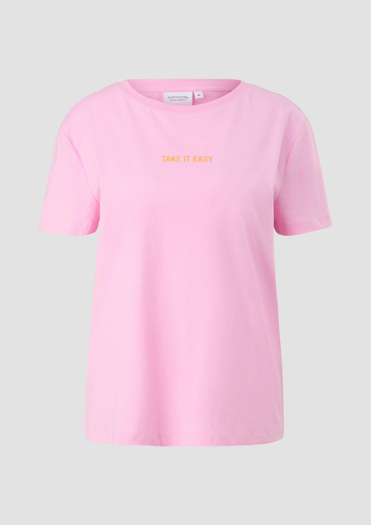 comma T-Shirt aus reiner Baumwolle