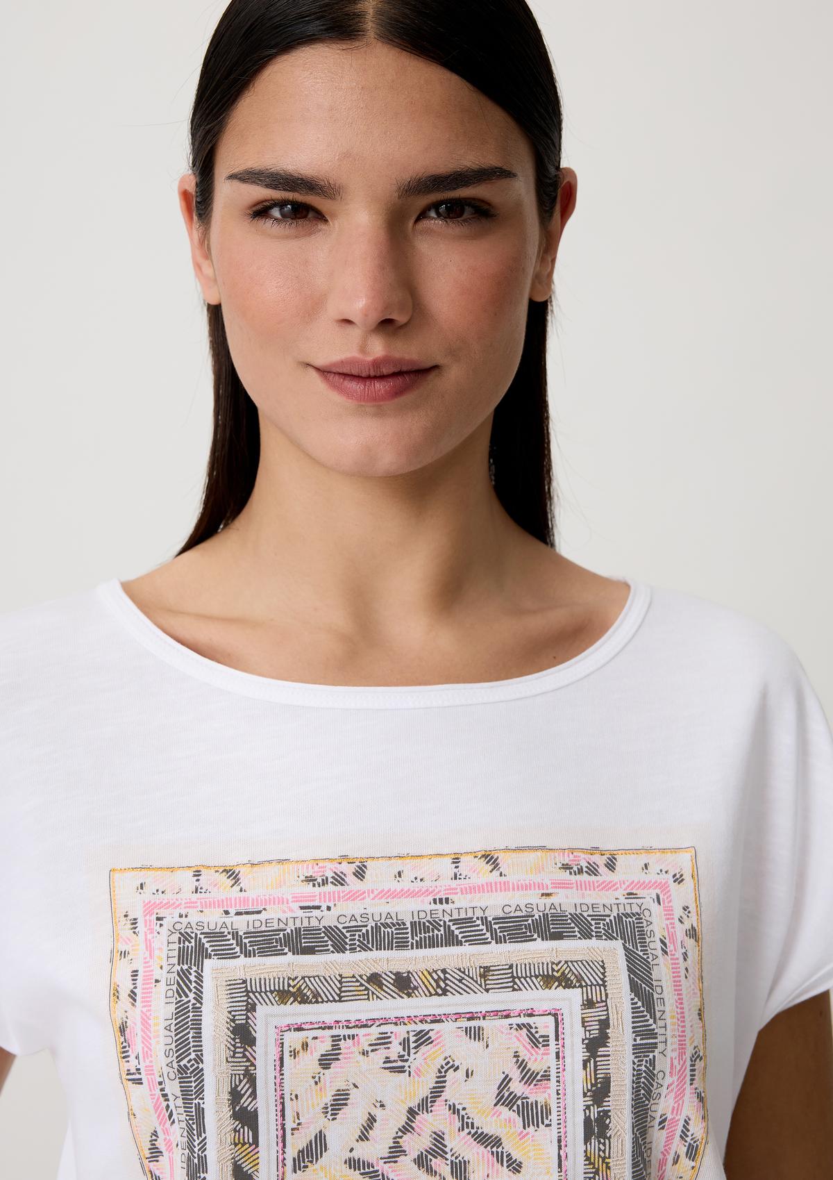 comma Jersey top with embroidery
