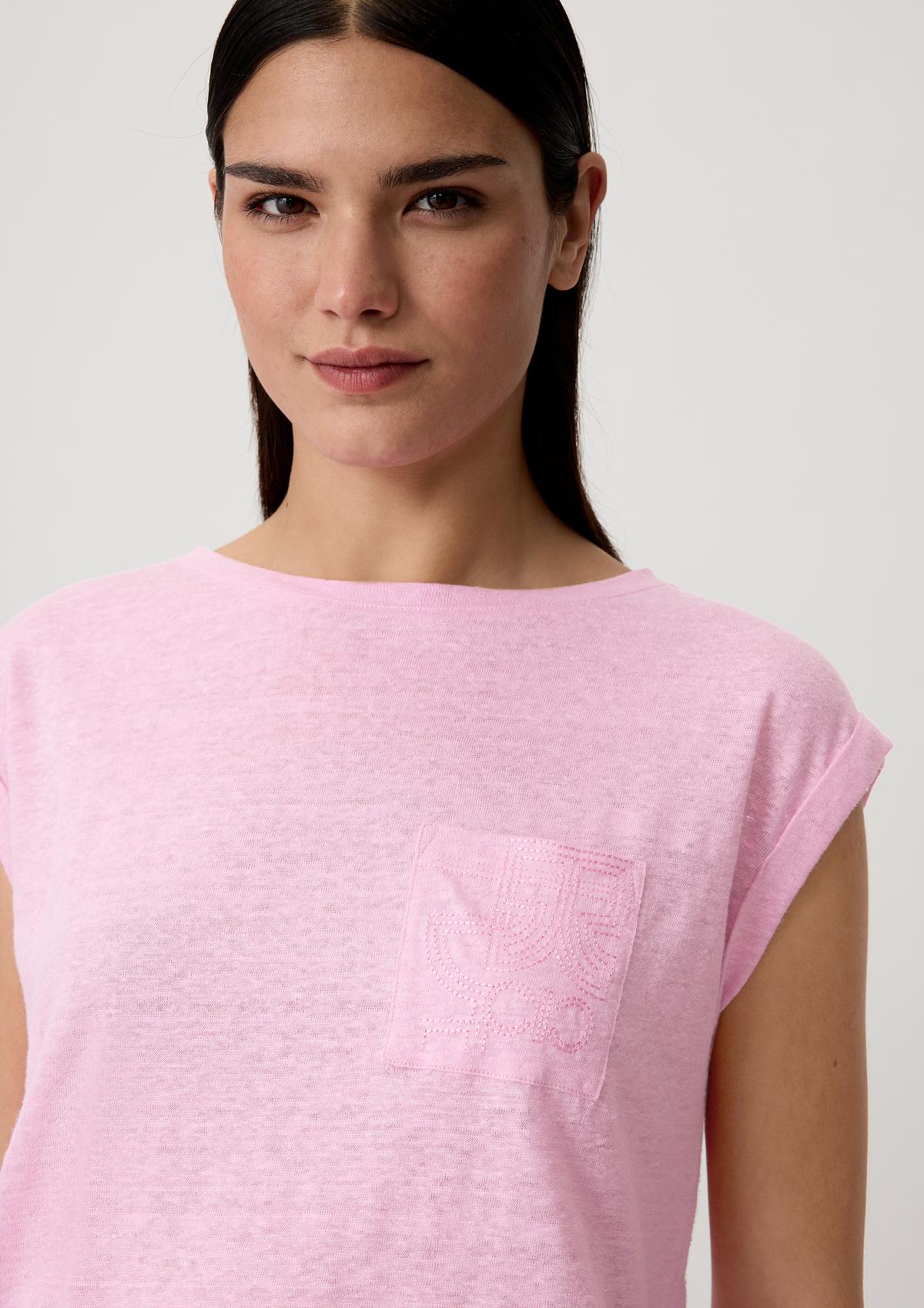 comma Linen top with embroidery