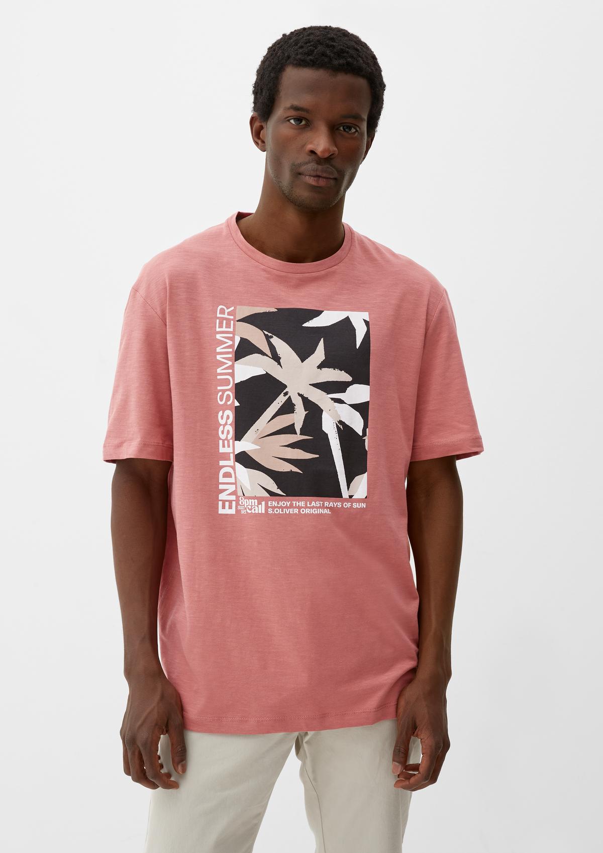 T-Shirt mit Frontprint - weiß