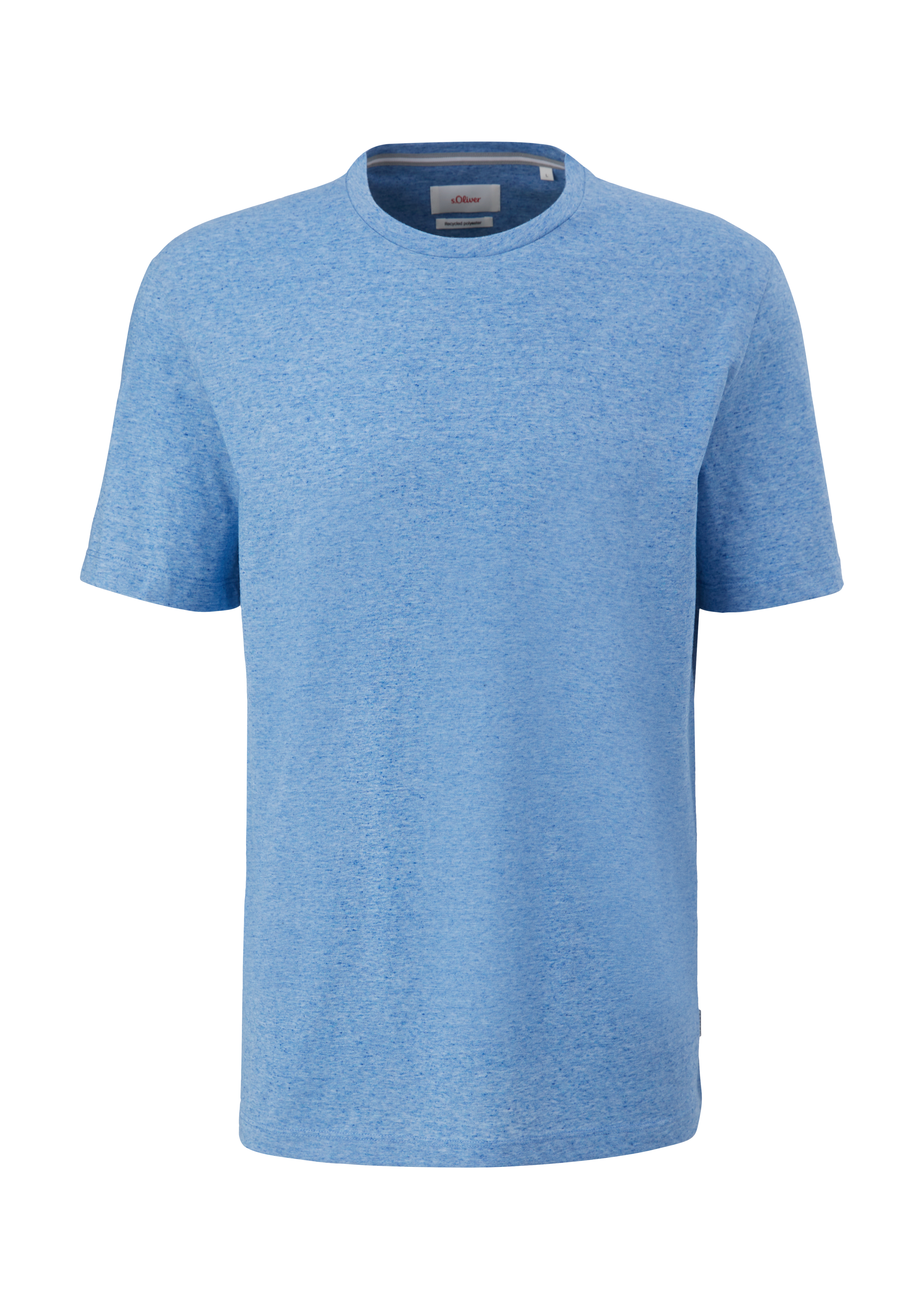 s.Oliver - Meliertes T-Shirt, Herren, blau