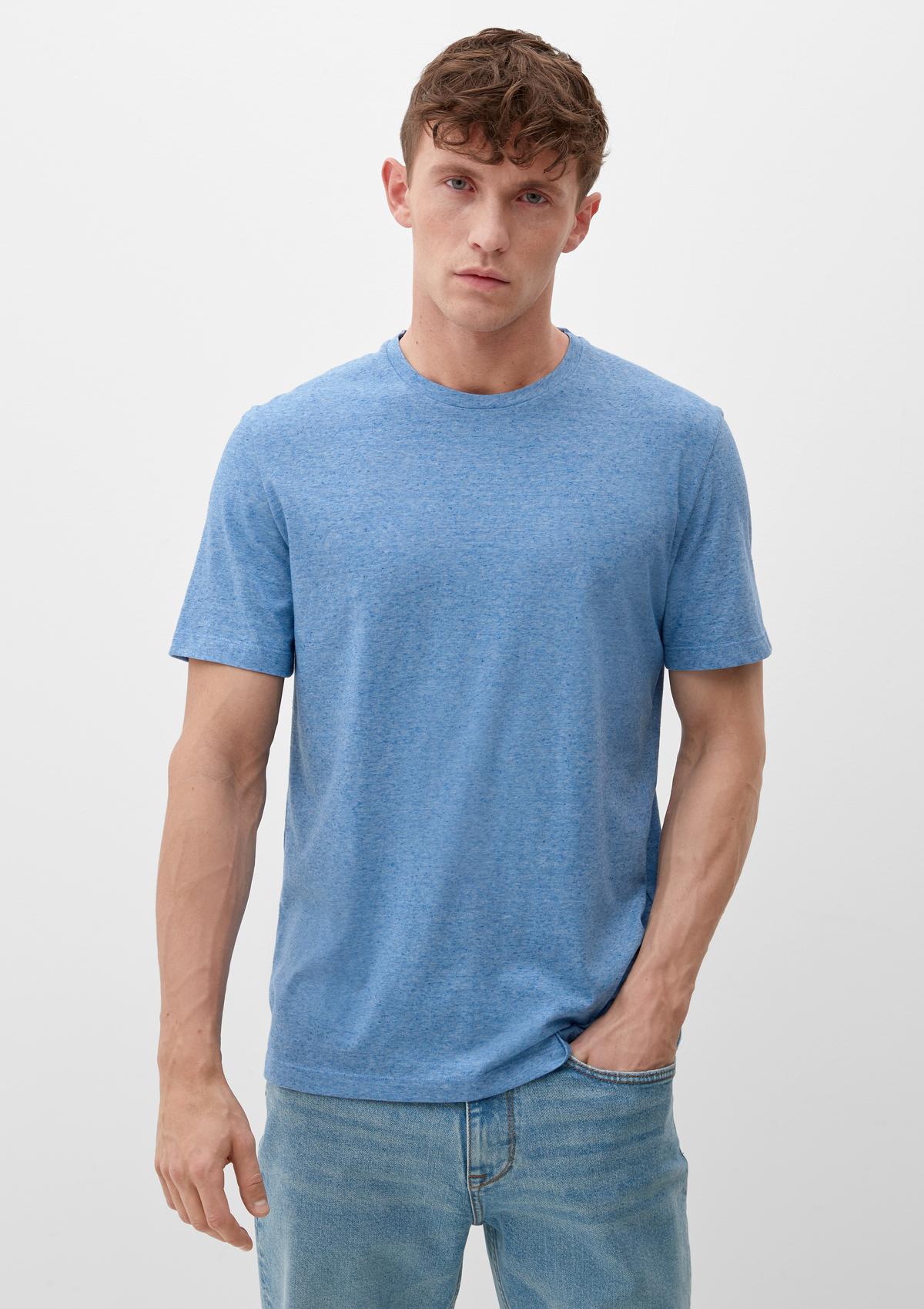 Meliertes T-Shirt - hellblau