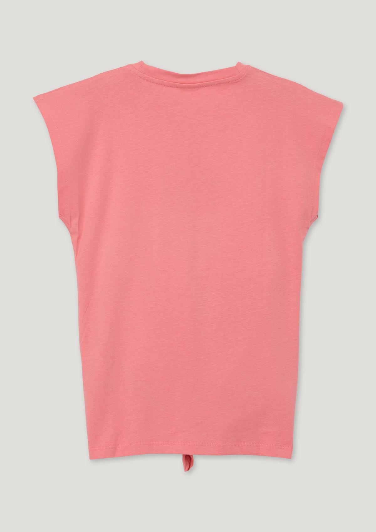 s.Oliver Cotton T-shirt with a knotted detail