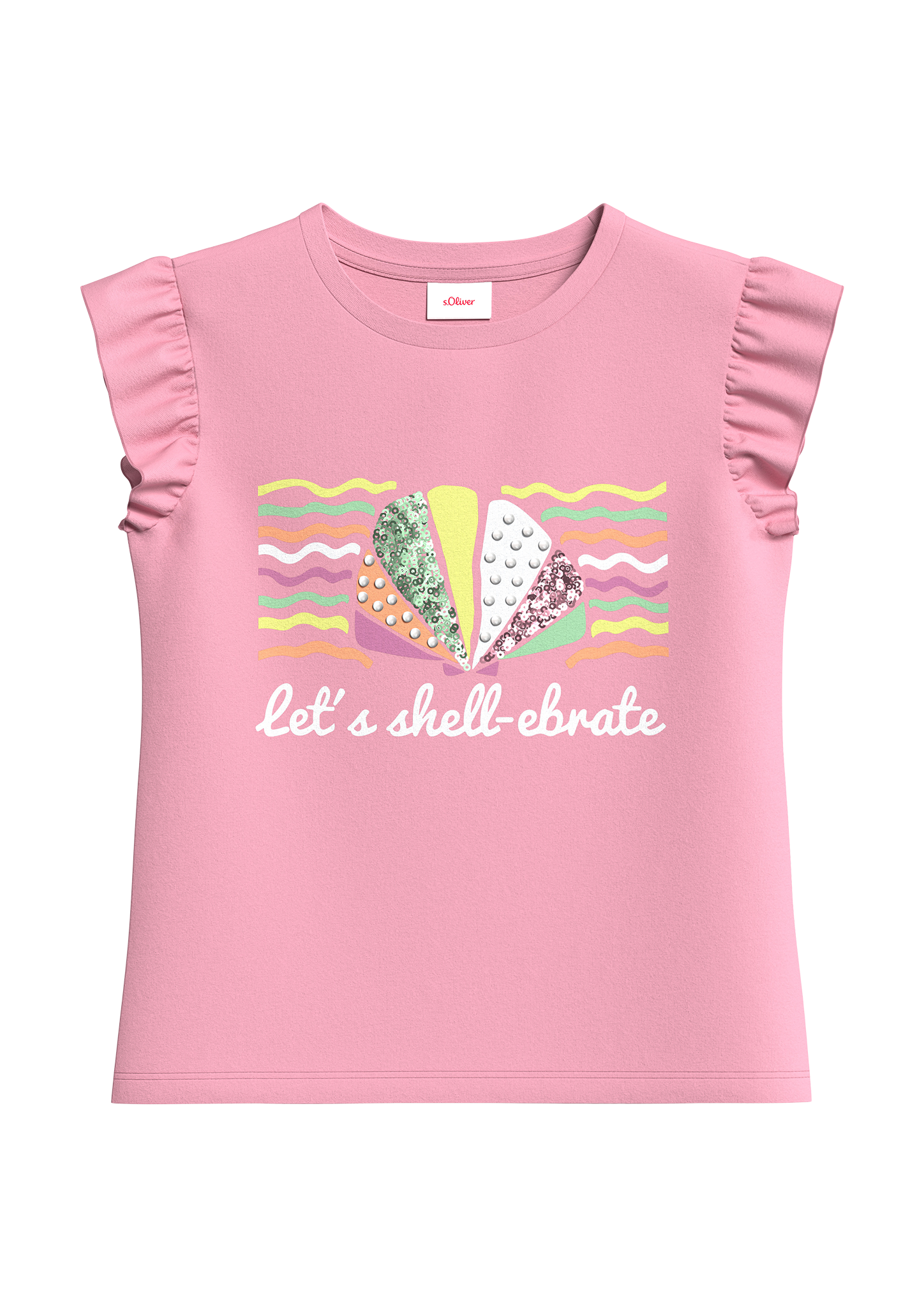 s.Oliver - Baumwollshirt mit Artwork, Kinder, Rosa