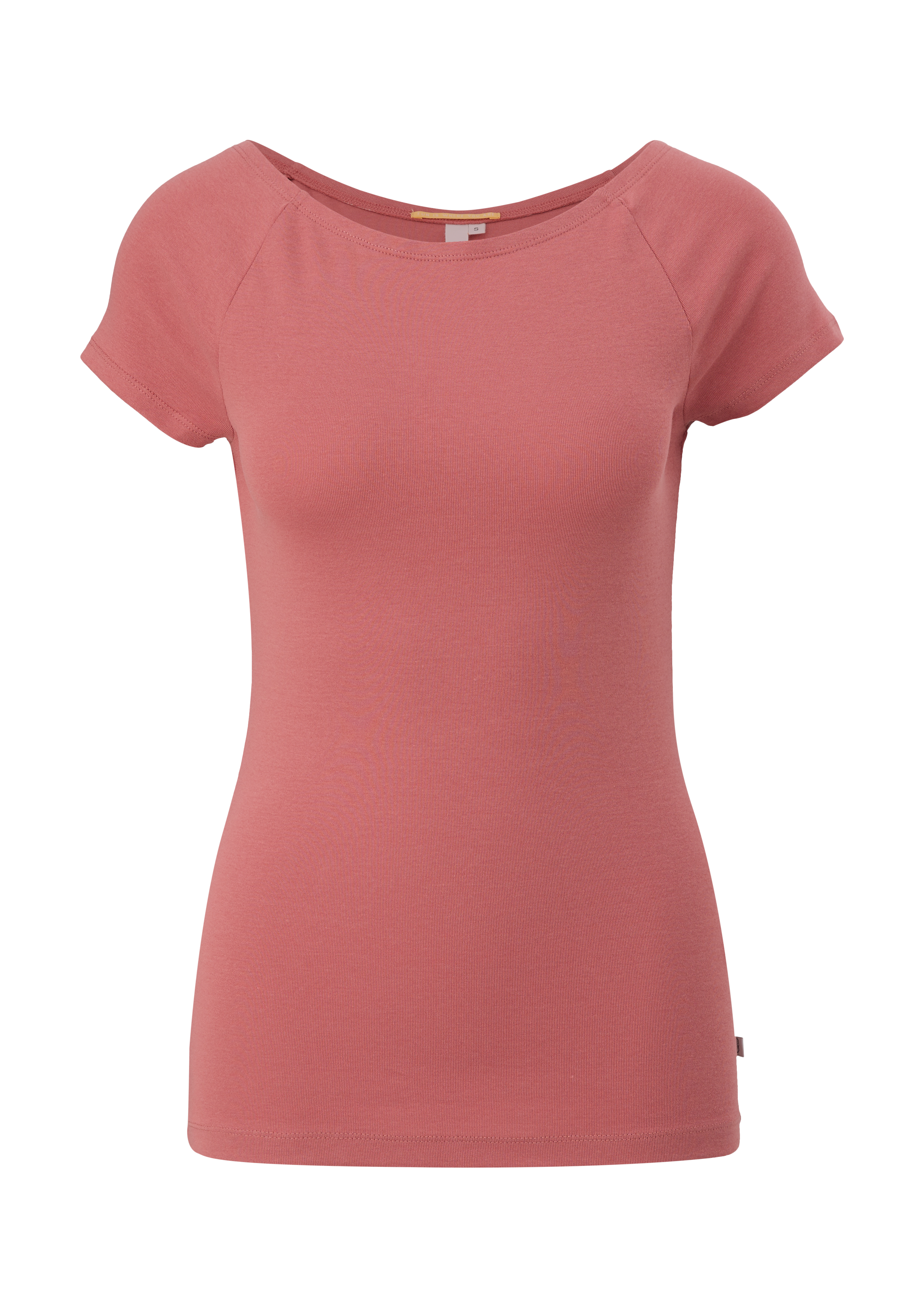 QS - Shirt aus Baumwollstretch, Damen, Orange