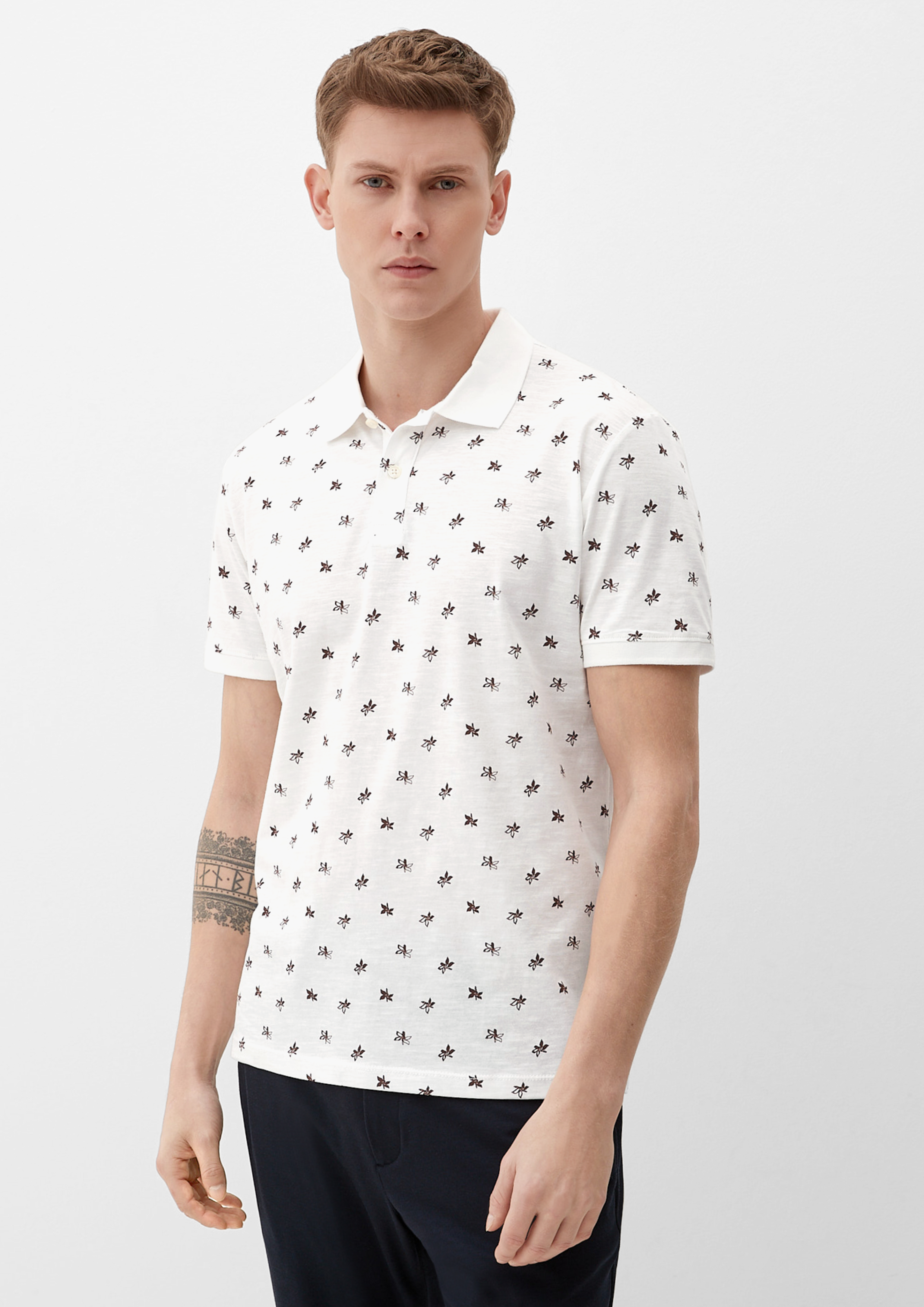 S.Oliver Poloshirt mit Allover-Print