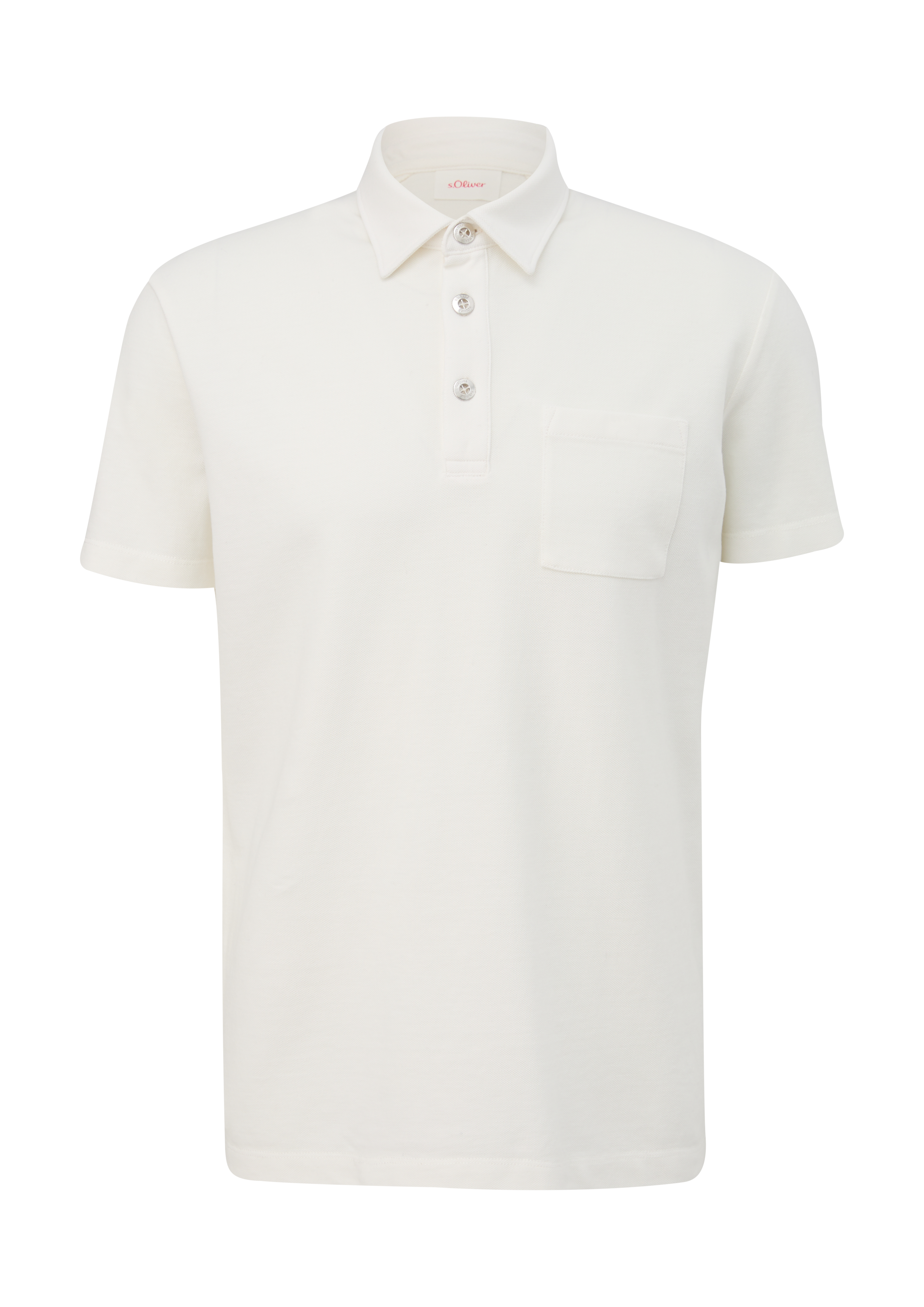 s.Oliver - Poloshirt aus Baumwoll-Piqué, Herren, weiß