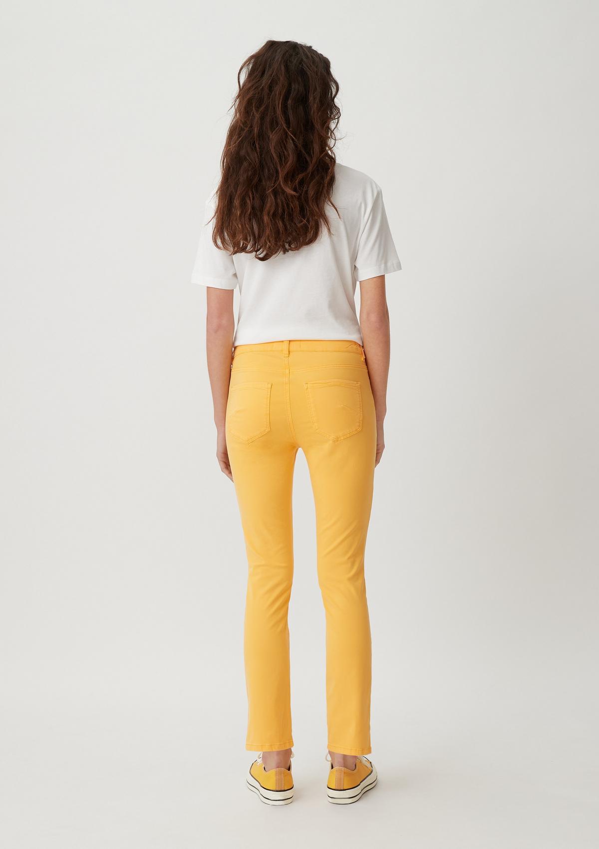 comma Skinny: Pantalon en satin de coton