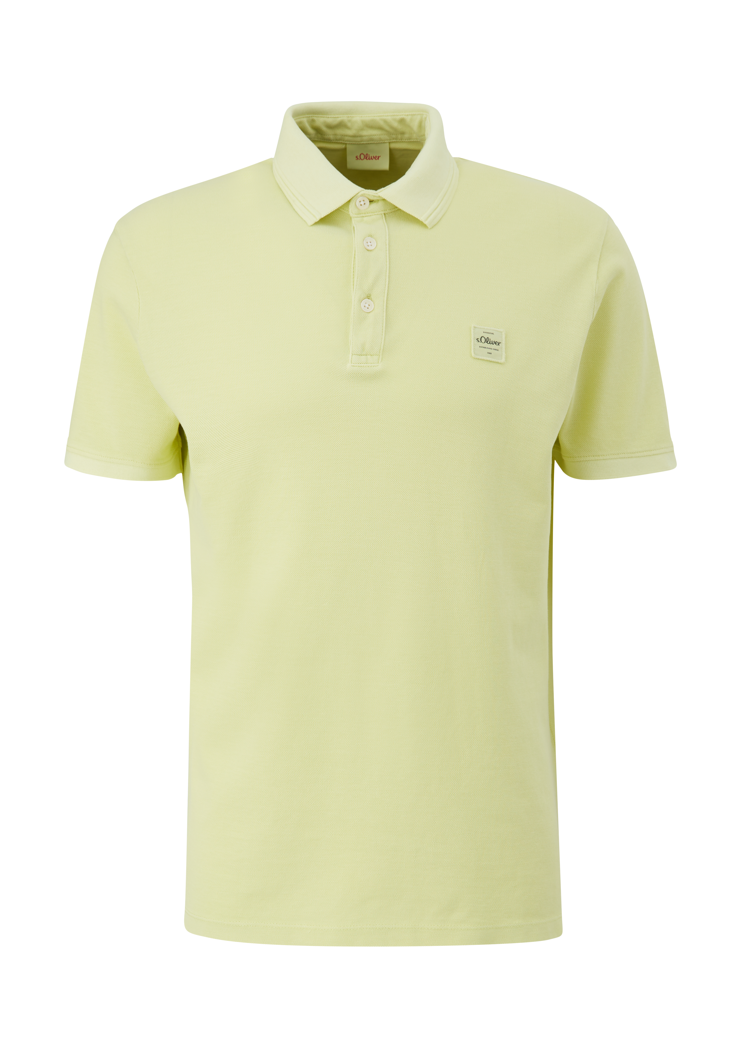 s.Oliver - Poloshirt mit Logo-Patch, Herren, grün