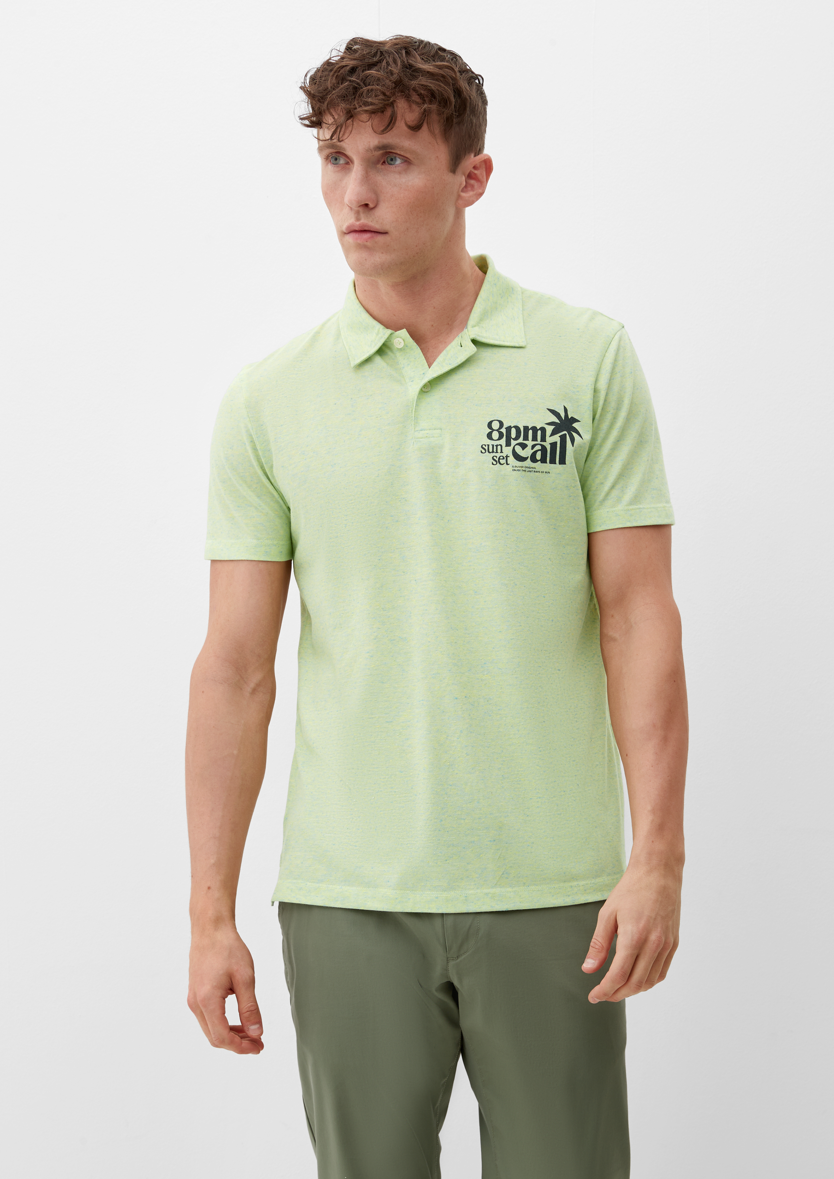 S.Oliver Meliertes Poloshirt