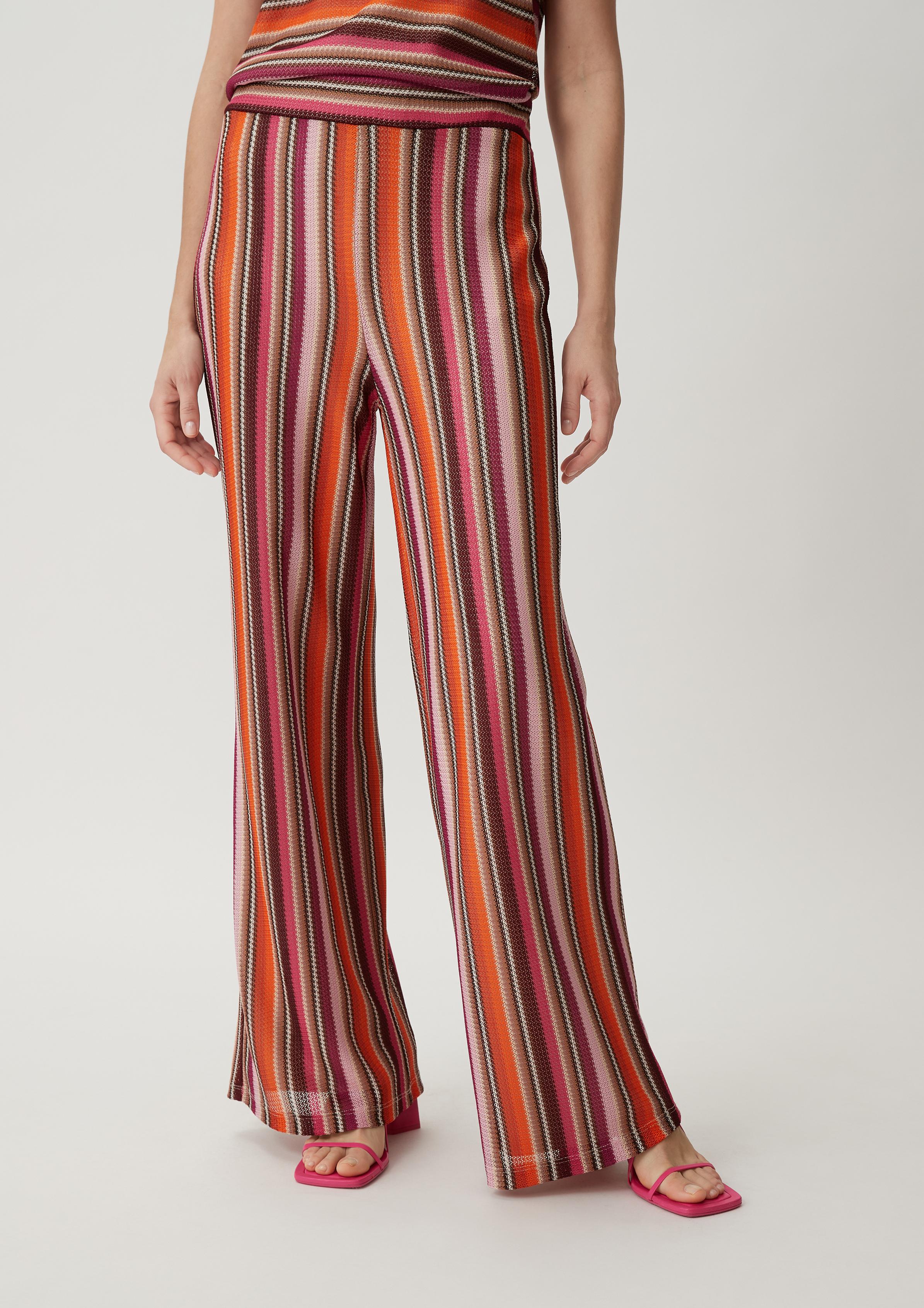 Cloth trousers made of knitted jersey - dusty pink | Comma Cloth trousers made of knitted jersey - dusty pink | Comma
