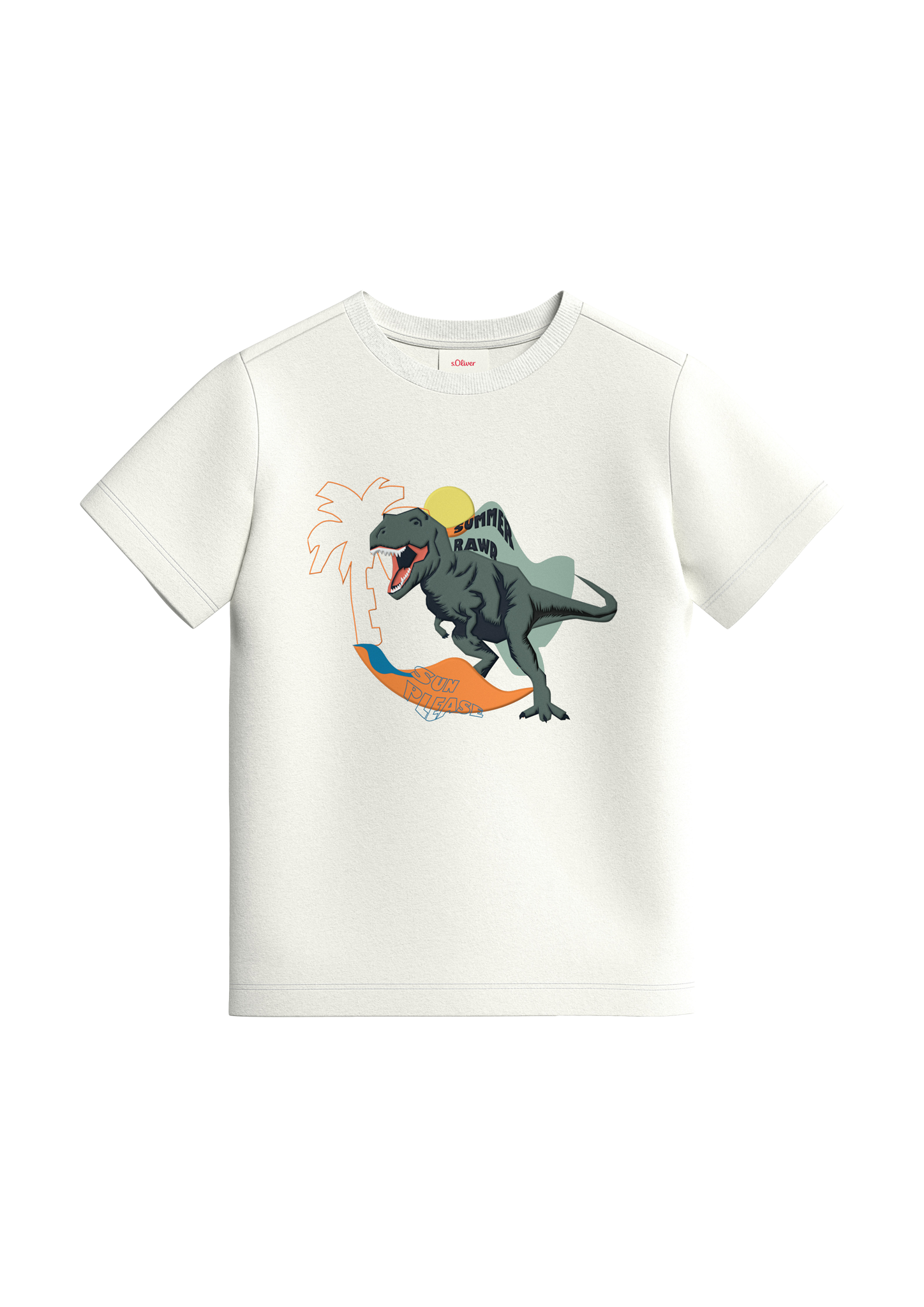 s.Oliver - T-Shirt aus reiner Baumwolle, Kinder, weiß