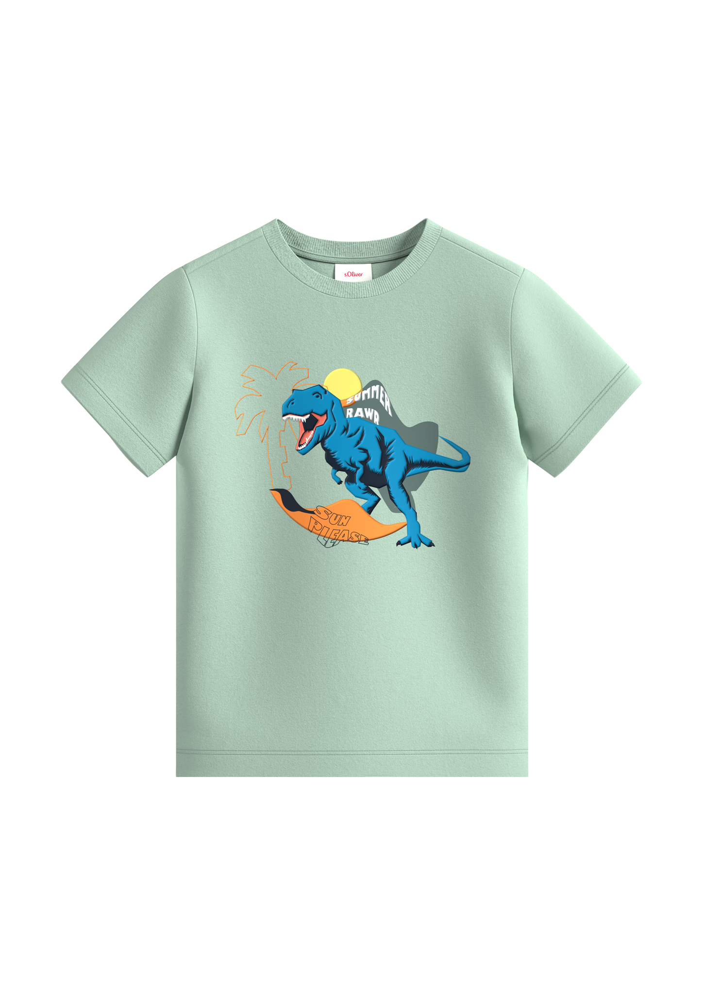 s.Oliver - T-Shirt aus reiner Baumwolle, Kinder, türkis