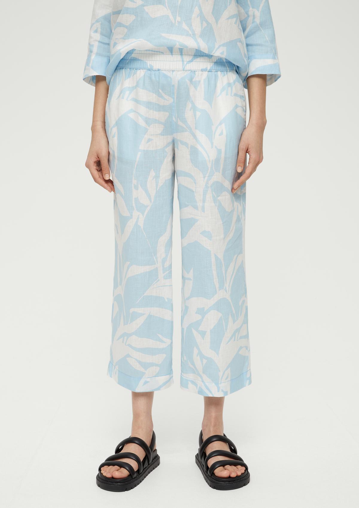 s.Oliver Relaxed fit: trousers with an all-over print
