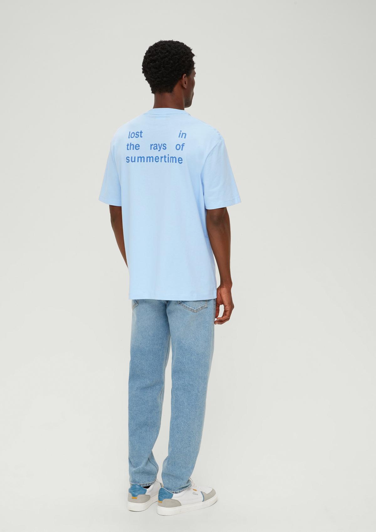 s.Oliver Regular : t-shirt en coton à imprimé au dos