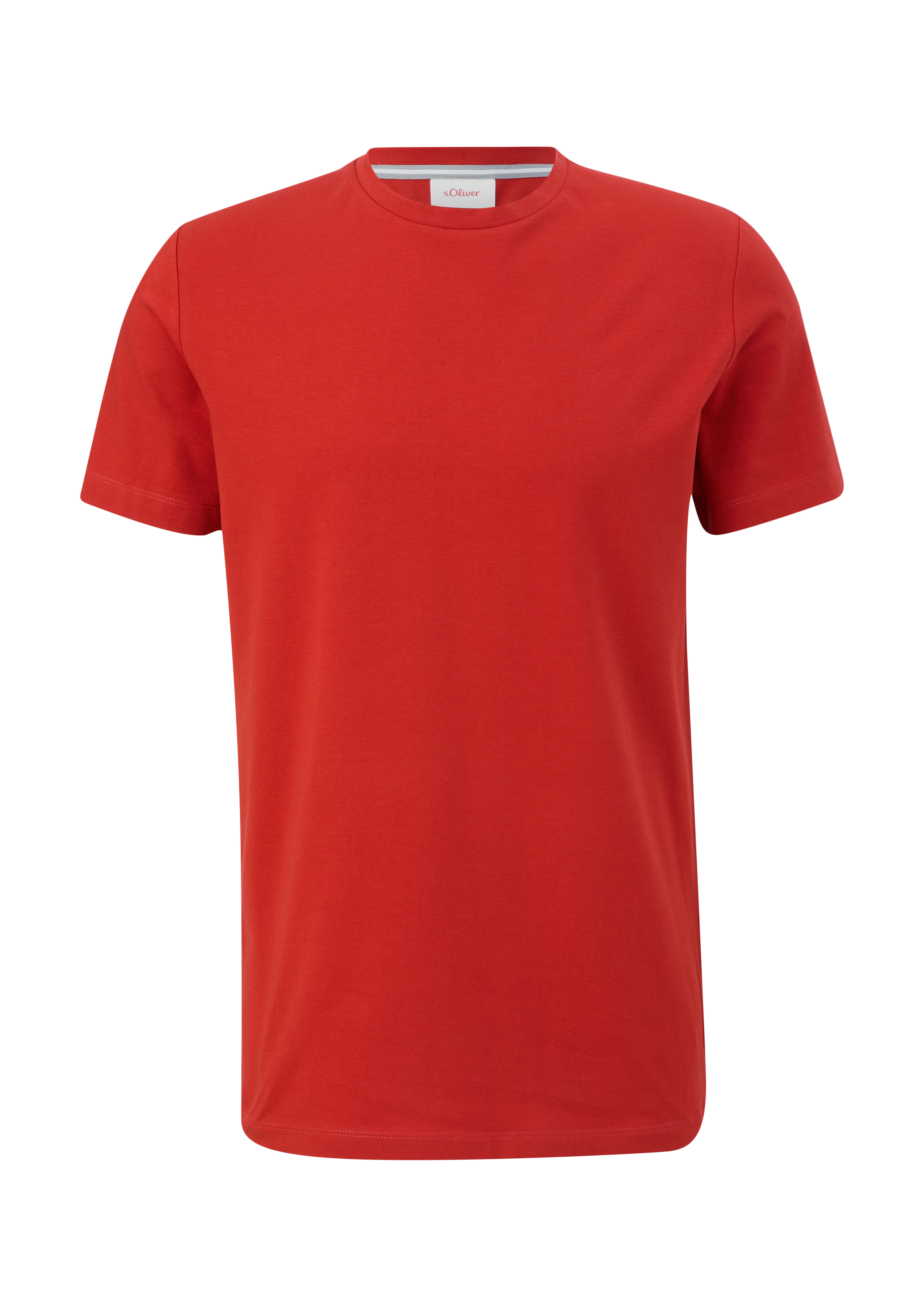 s.Oliver - T-Shirt aus Baumwollstretch, Herren, rot