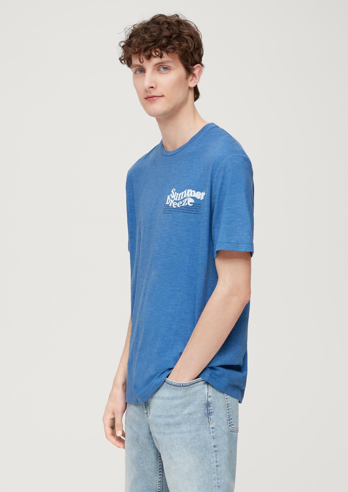a navy with front print - T-shirt