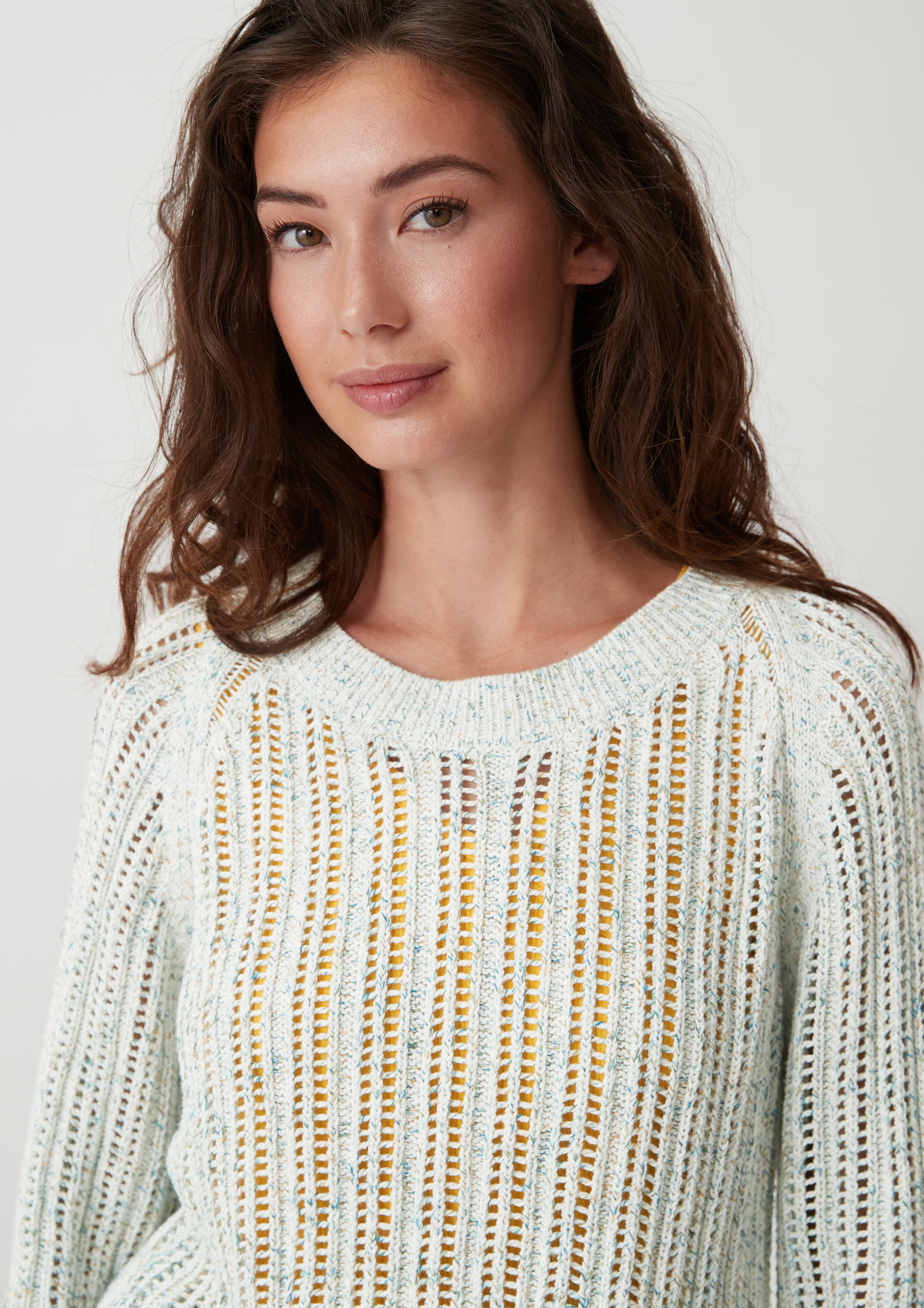 Knitted jumper made of cotton white Comma