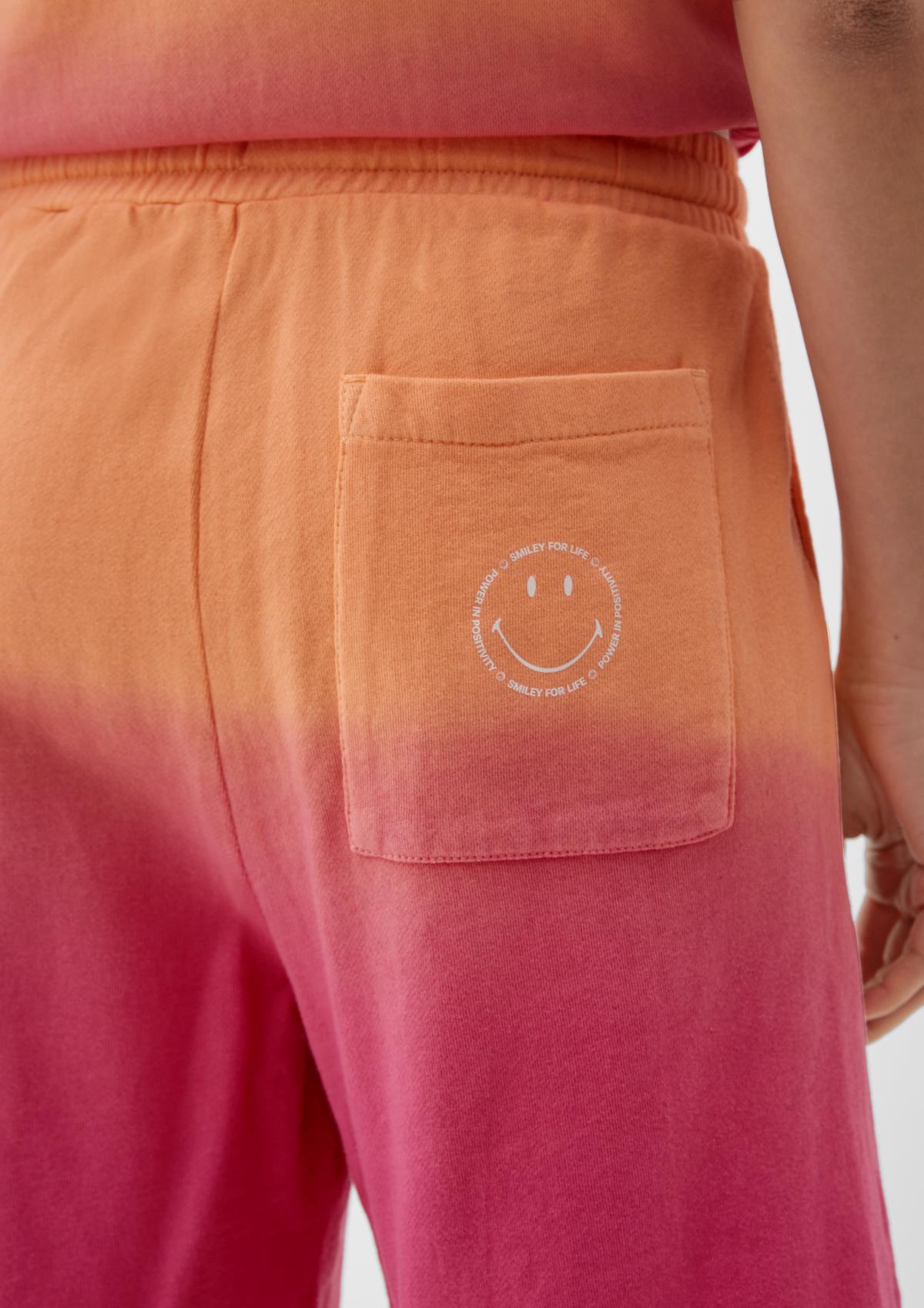 s.Oliver Sweatshirt fabric shorts with a Smiley® print