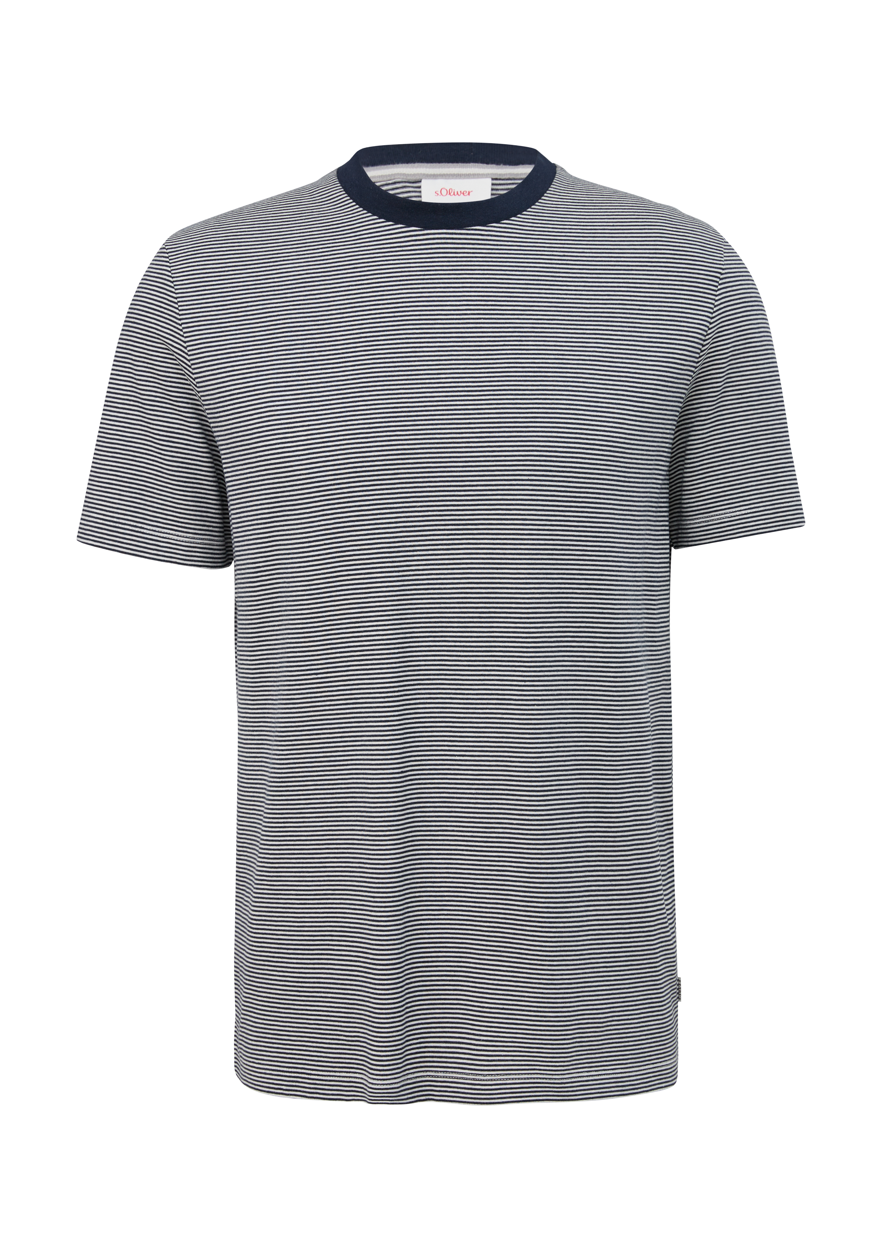 s.Oliver - Streifenshirt aus Modalmix, Herren, blau