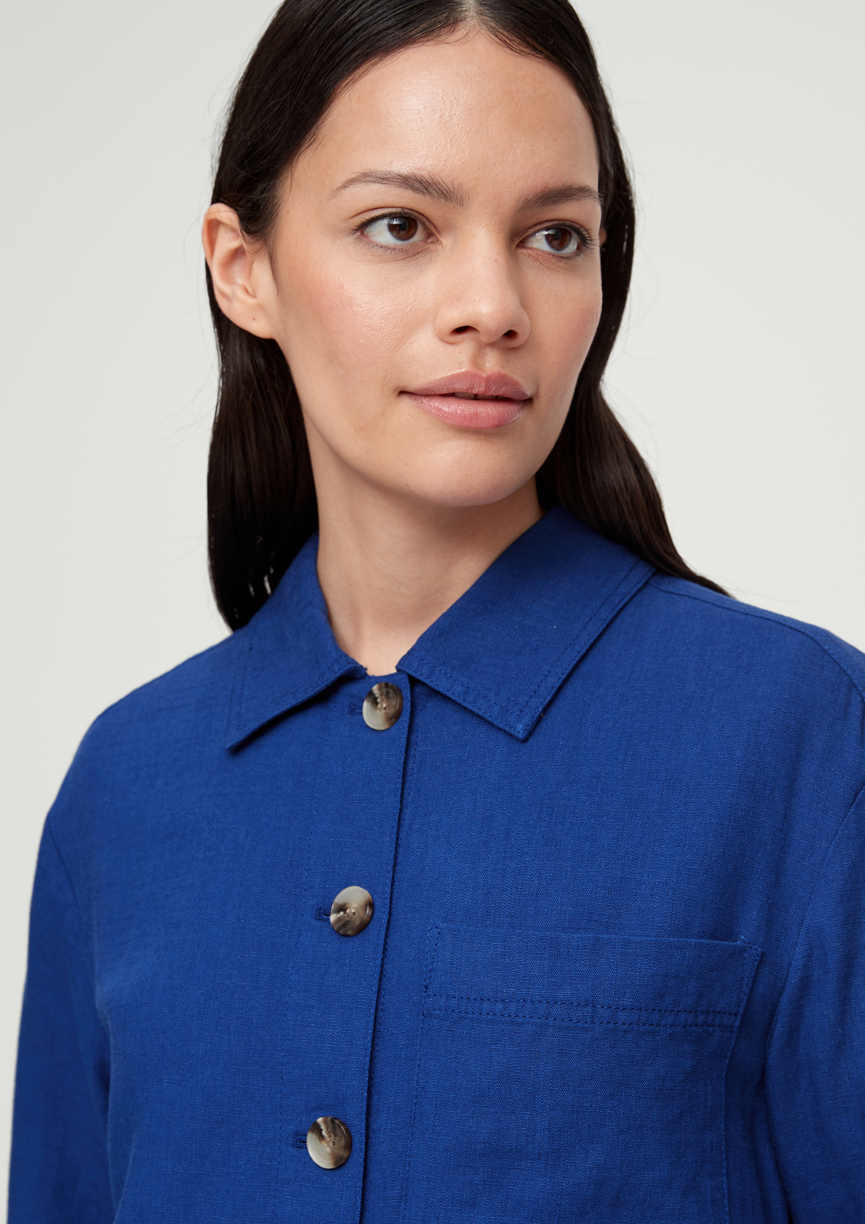 Linen blend overshirt royal blue s.Oliver