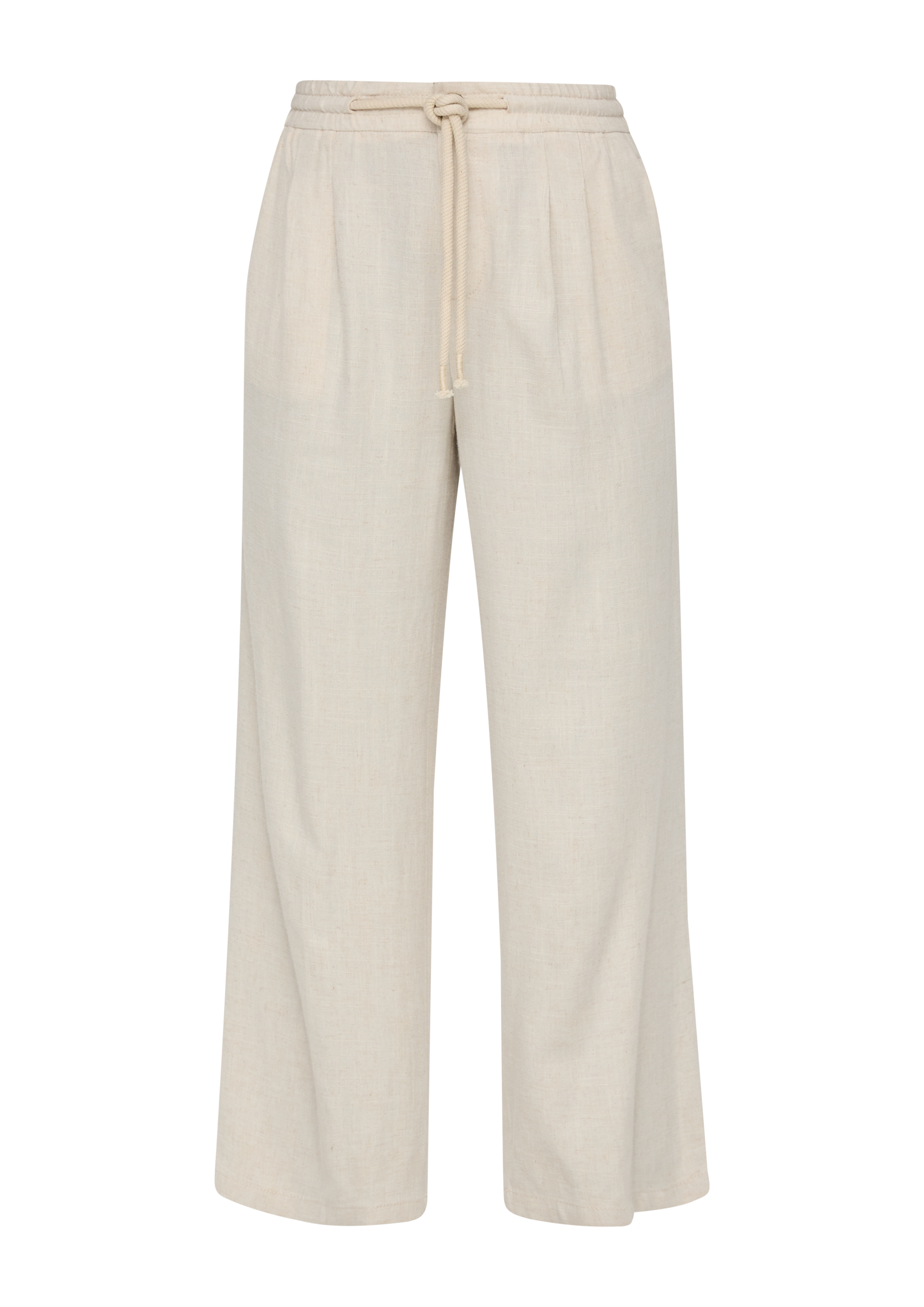 s.Oliver - Regular: Hose aus Leinenmix, Damen, Beige