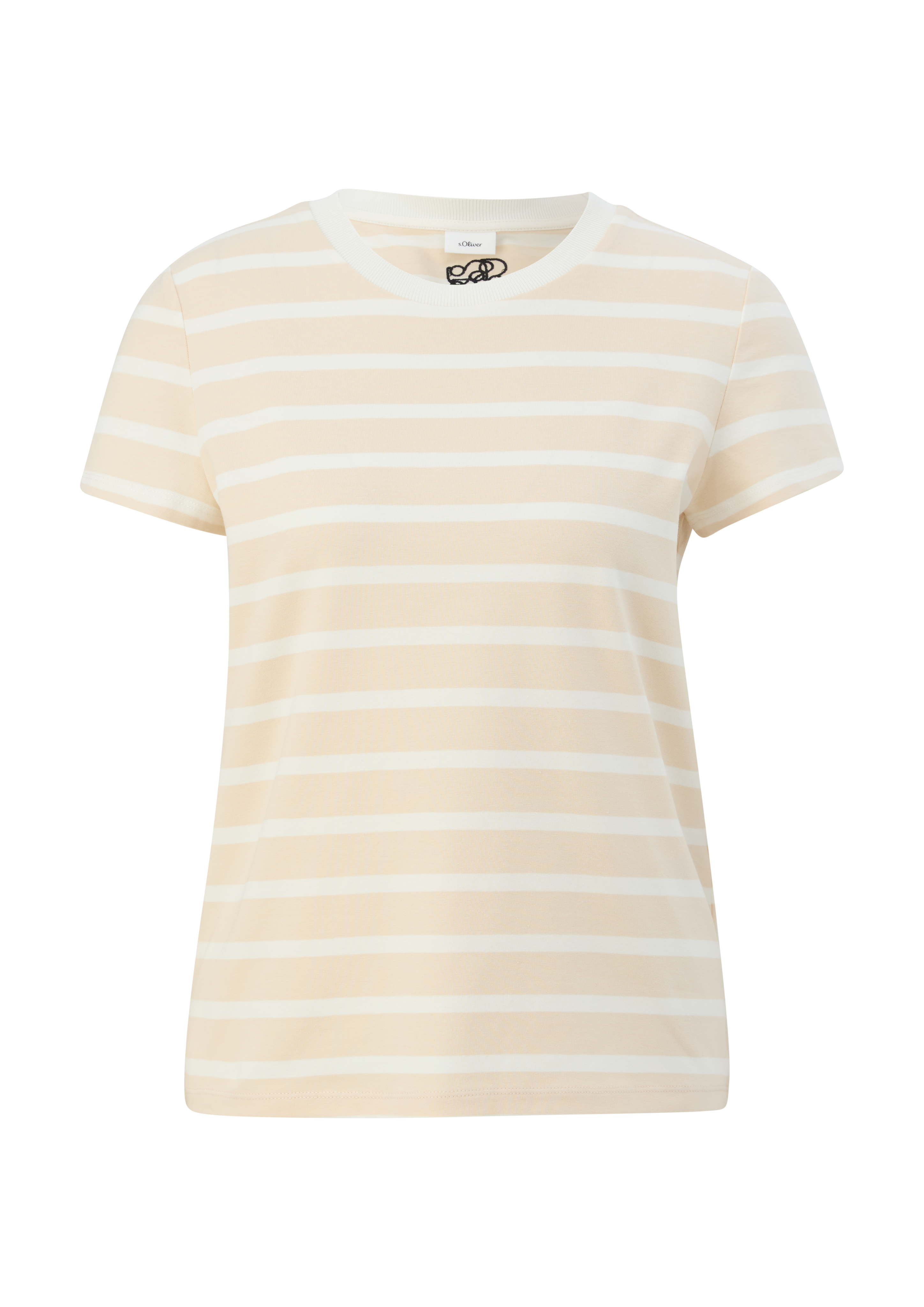 s.Oliver - T-Shirt aus Baumwollstretch, Damen, gelb