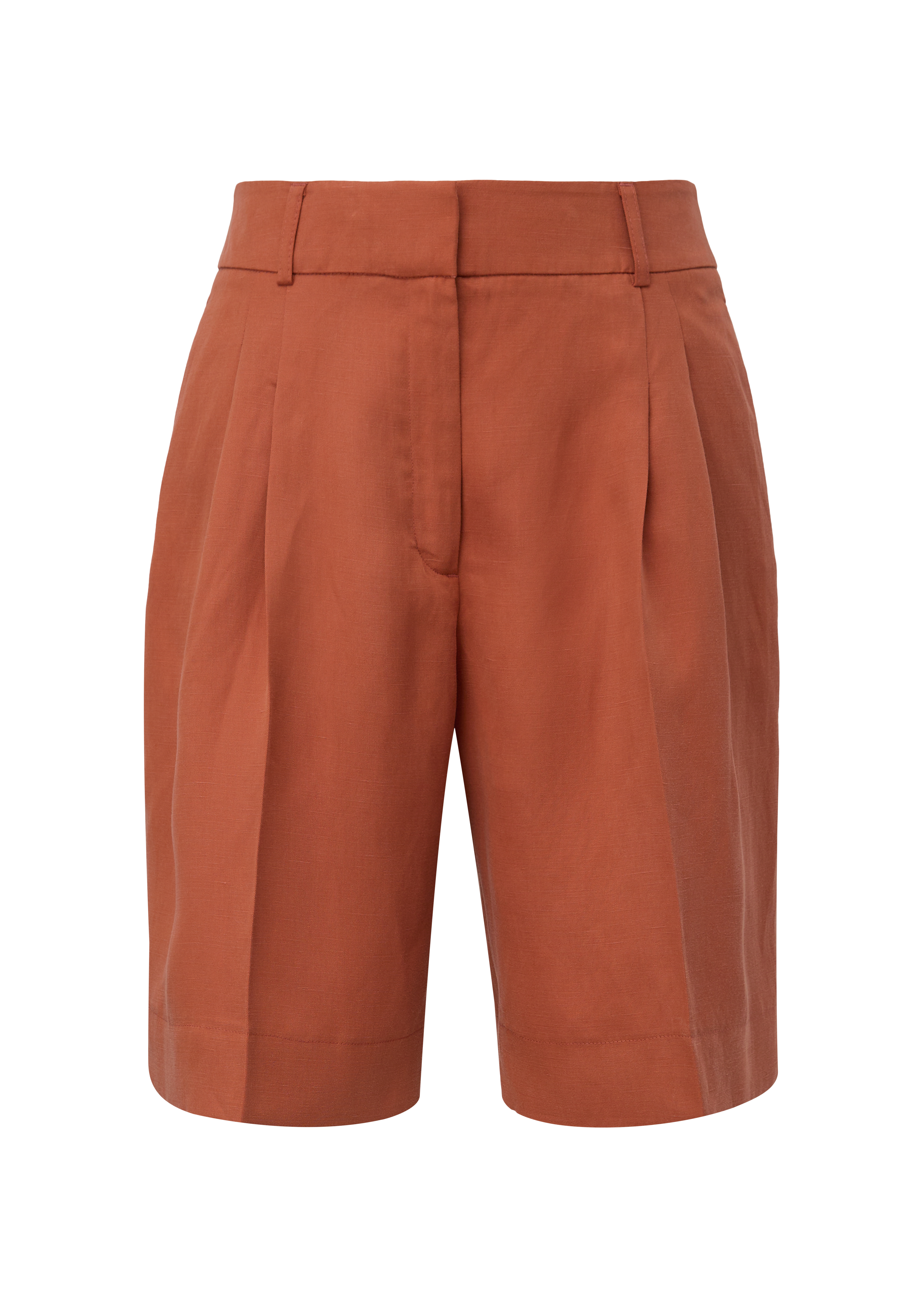 s.Oliver - Regular: Bundfalten-Shorts, Damen, braun