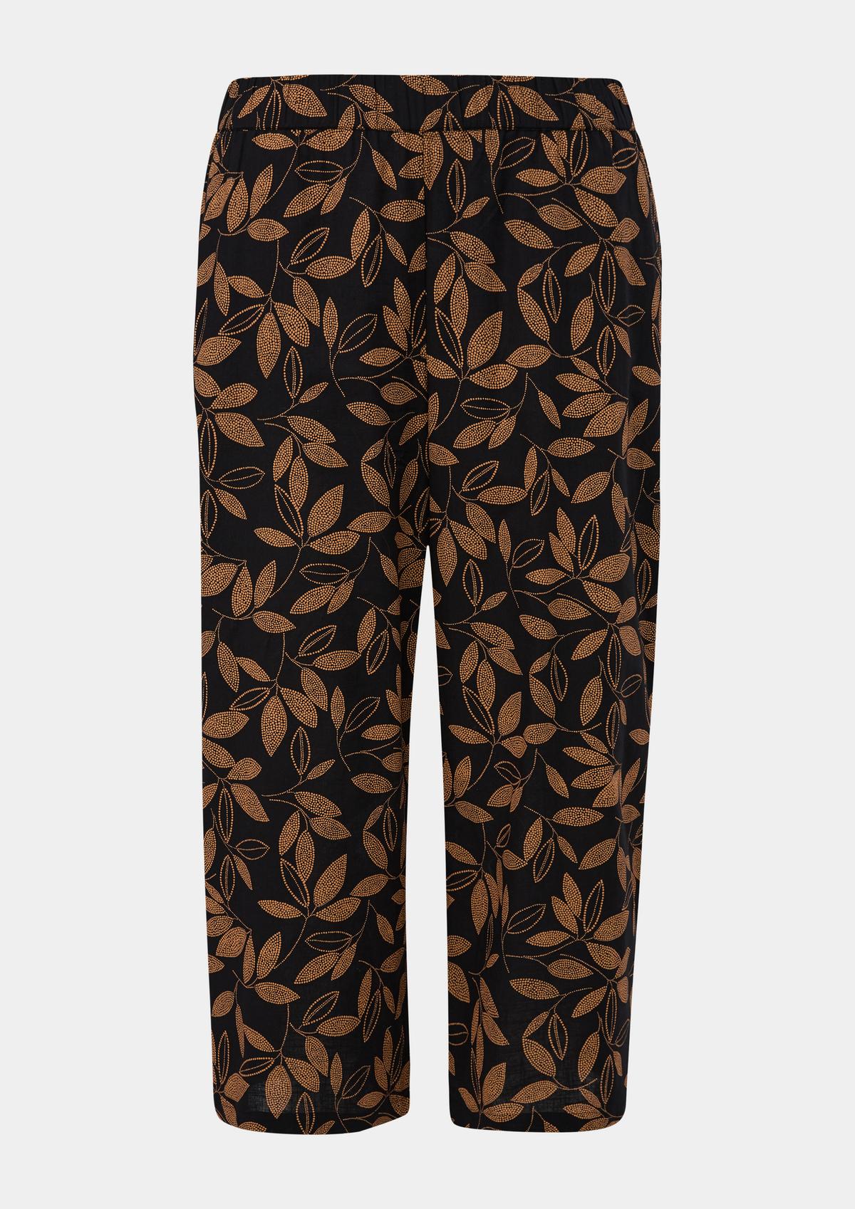 s.Oliver Regular fit: trousers with an all-over print
