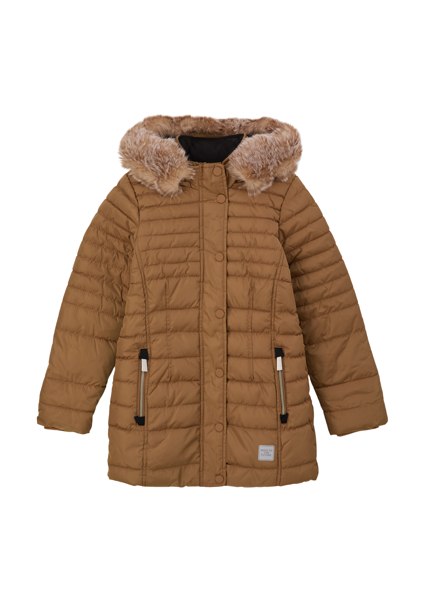 Thumbnail - s.Oliver - Steppjacke mit Kunstfellblende, Mädchen, braun
