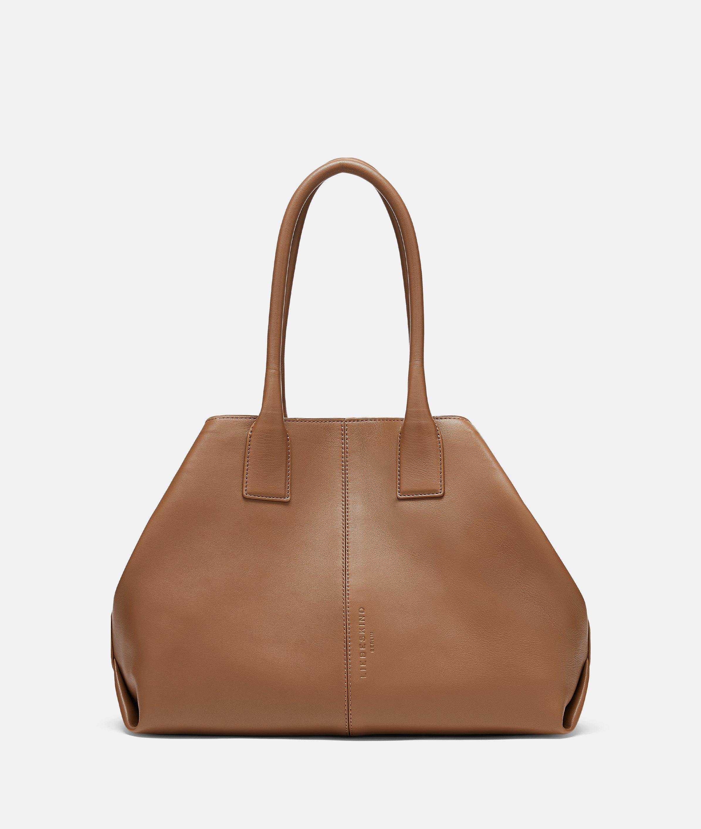 LIEBESKIND Cher Chelsea Shopper Borsa Donna In Feltro, Misto Cotone, Tracolla Regolabile, Beige