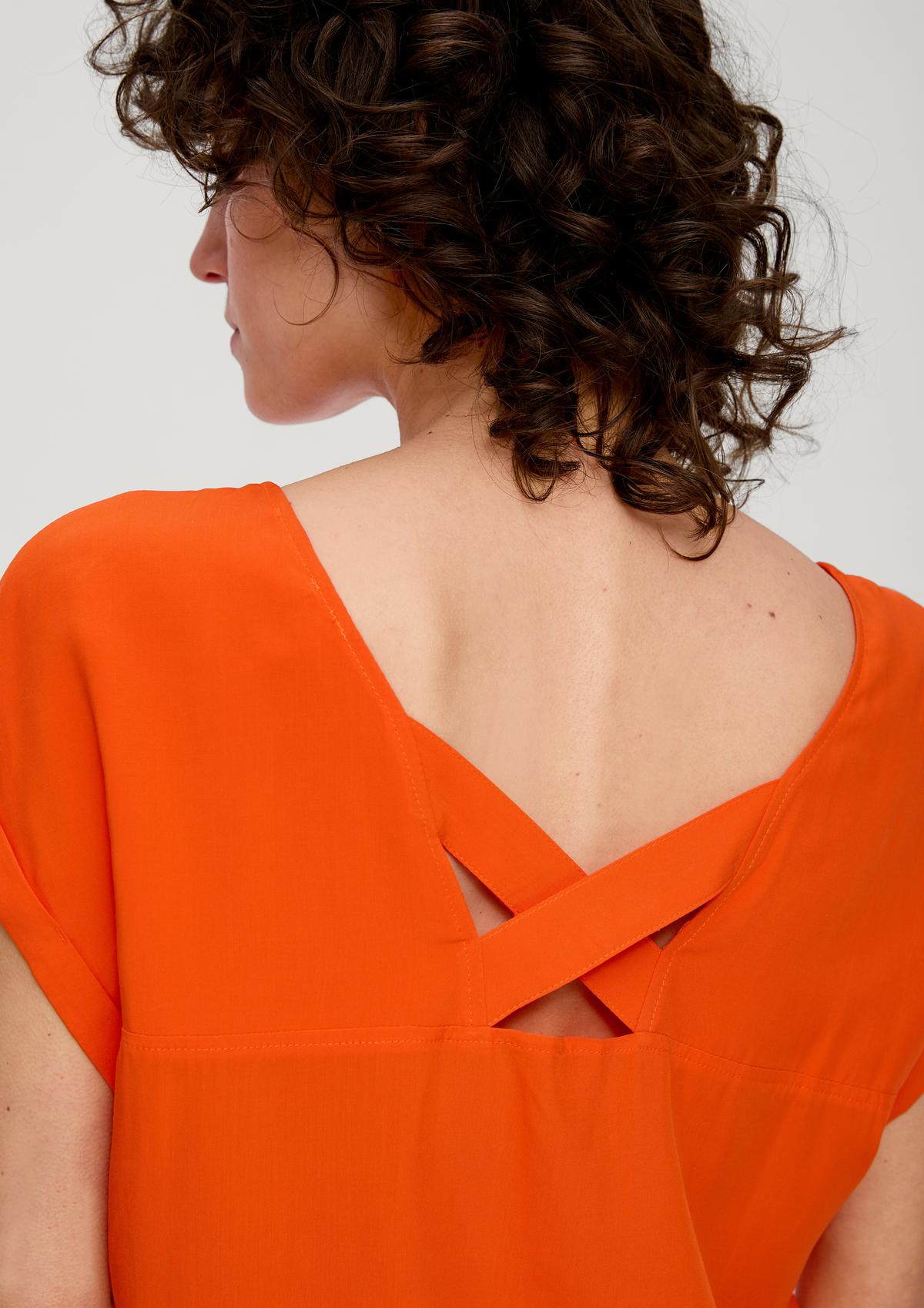 s.Oliver Viscose blouse with a cut-out at the back