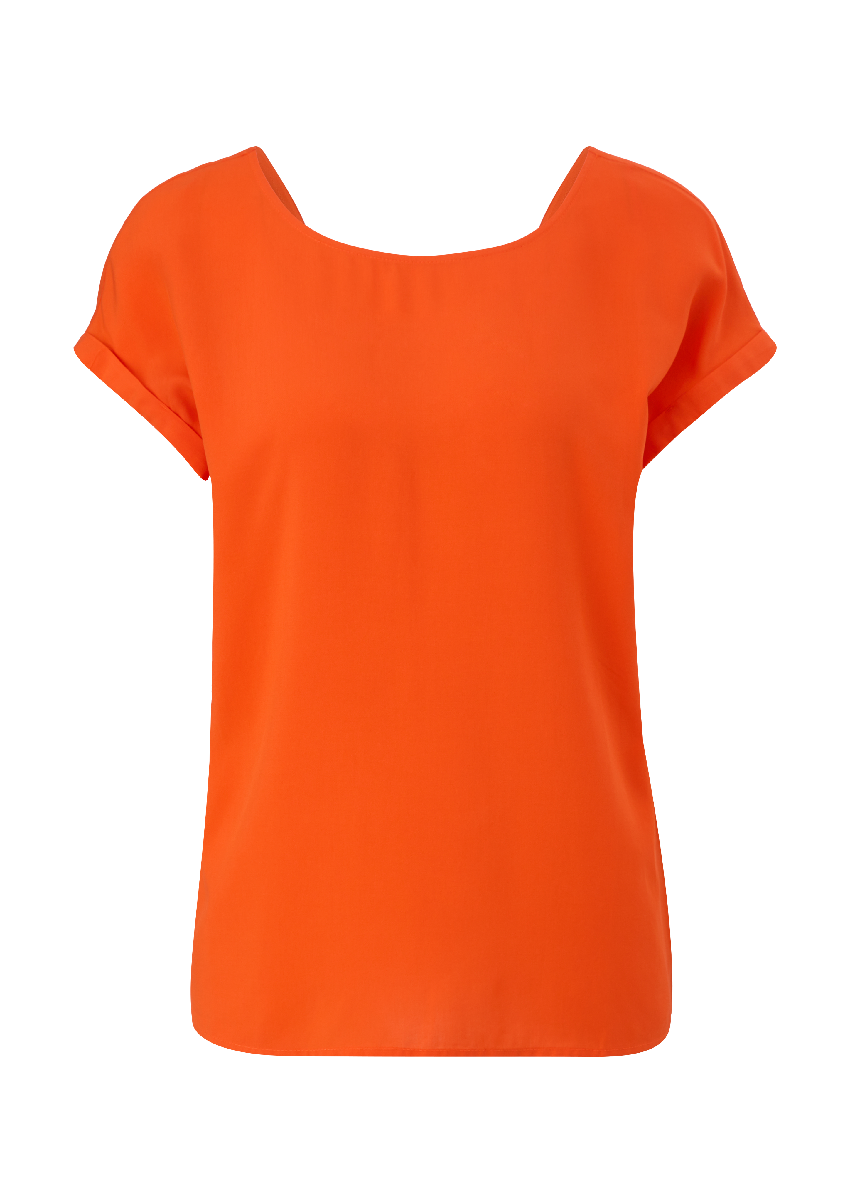 s.Oliver - Viskosebluse mit Rückenausschnitt, Damen, Orange