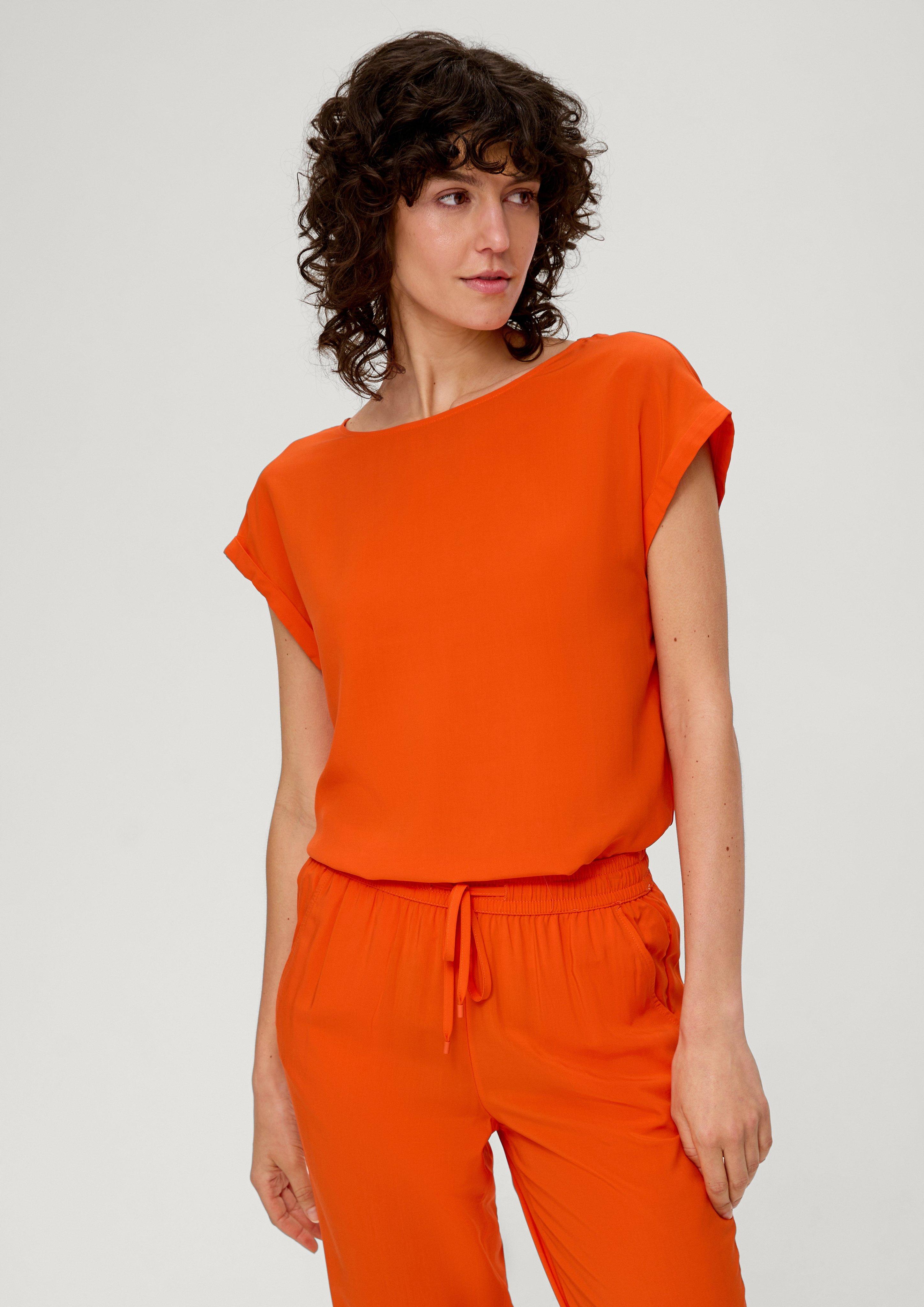 Viscose blouse with a cut-out at the back - ecru | s.Oliver