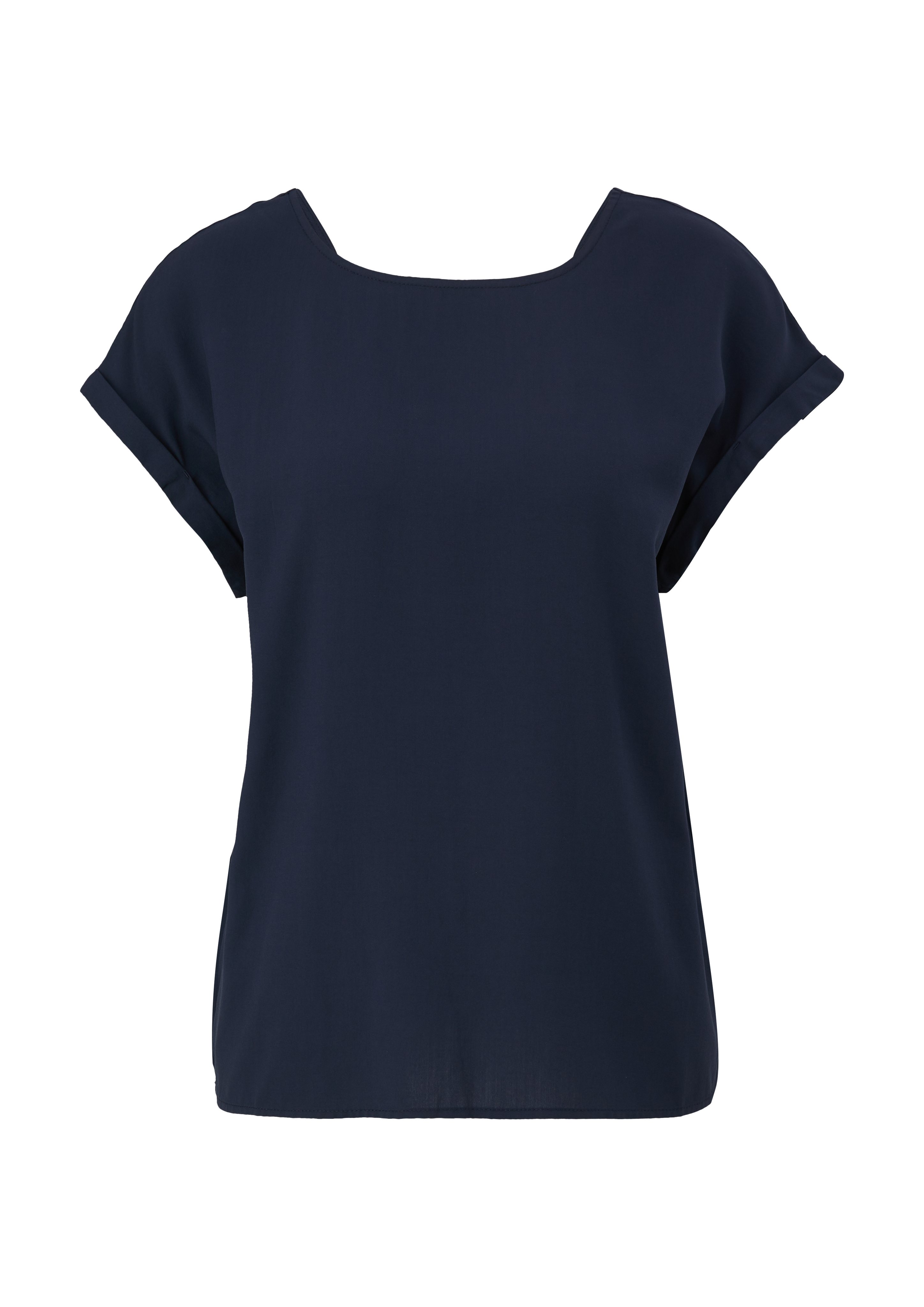 s.Oliver - Viskosebluse mit Rückenausschnitt, Damen, blau