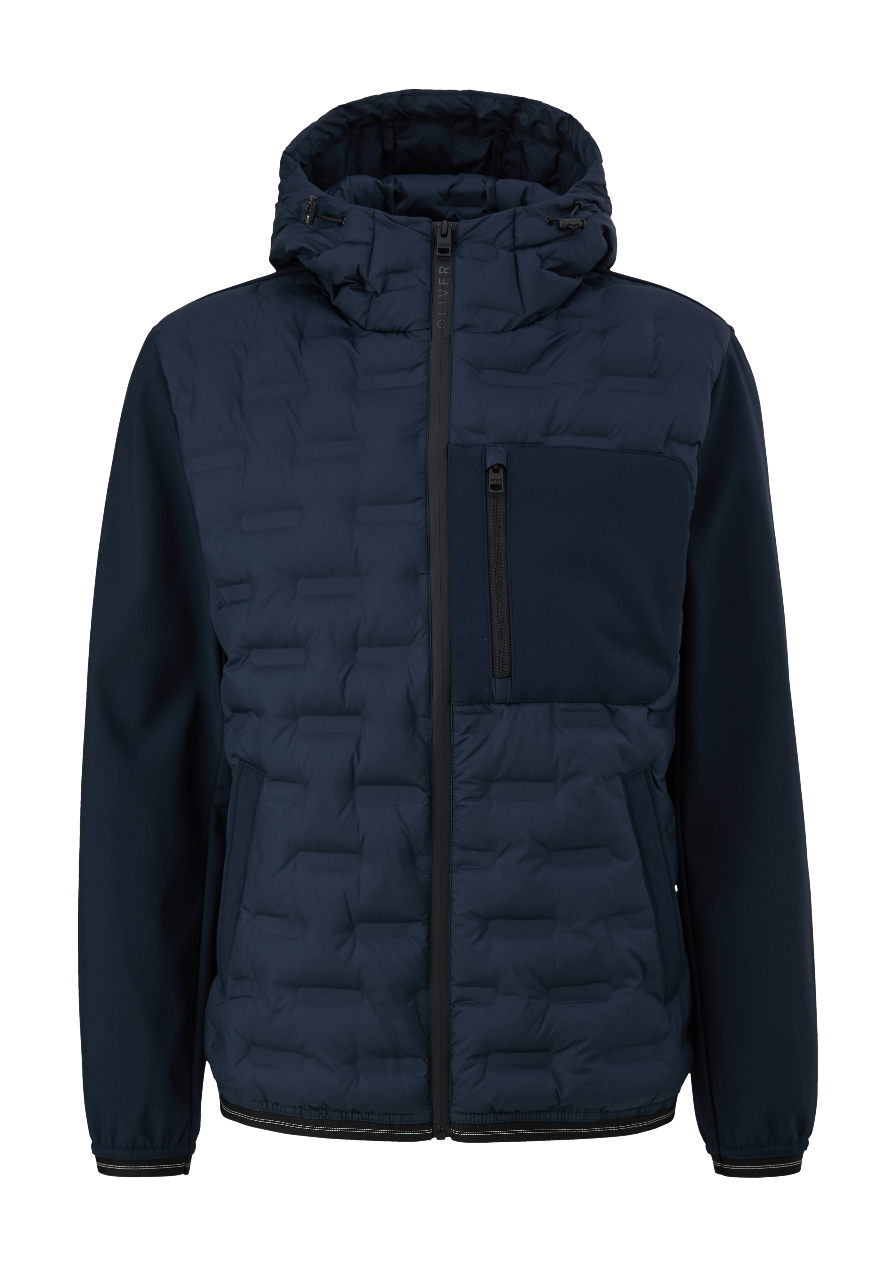 s.Oliver - Softshelljacke im Fabricmix, Herren, blau