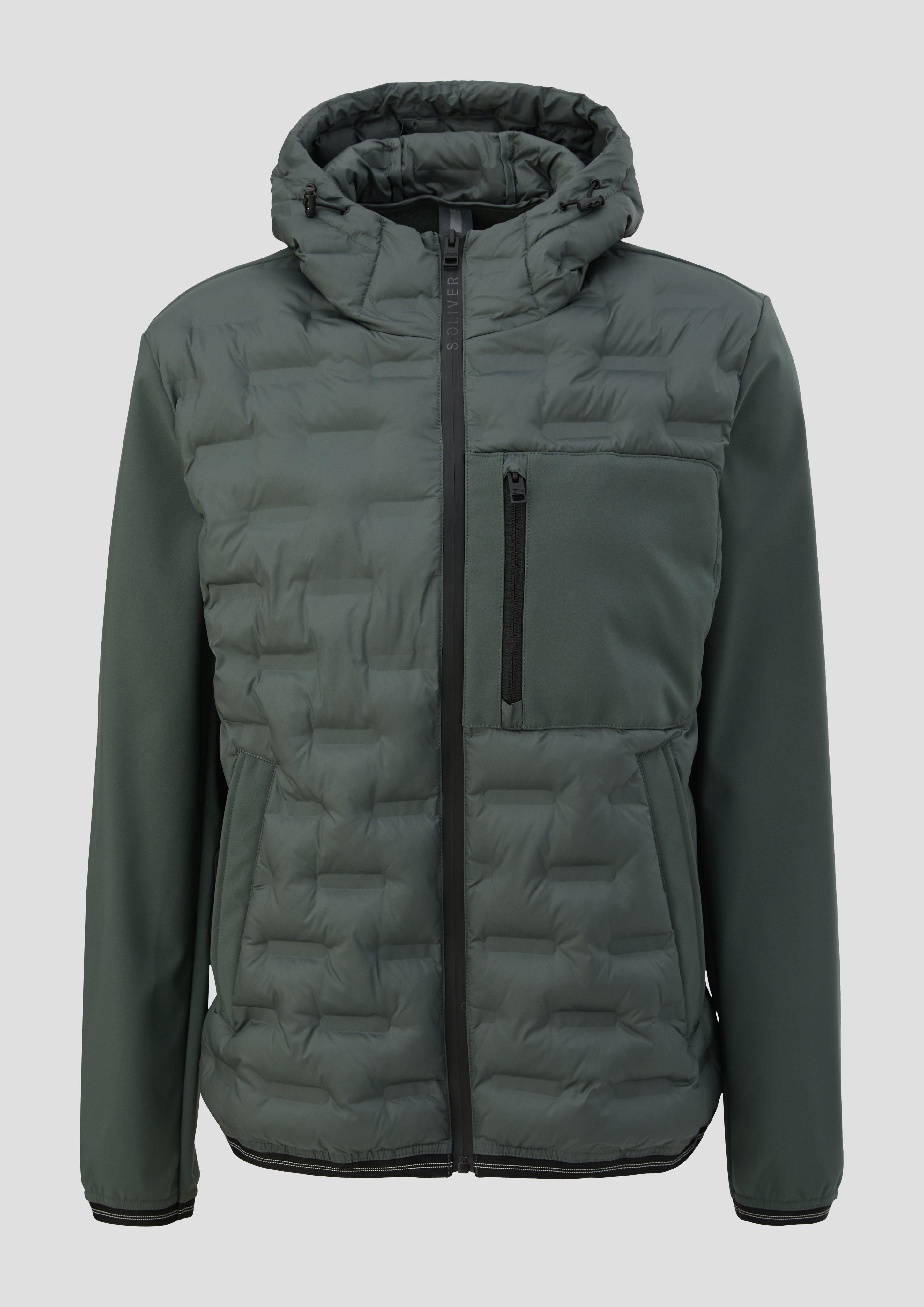 s.Oliver - Softshelljacke im Fabricmix, Herren, grün