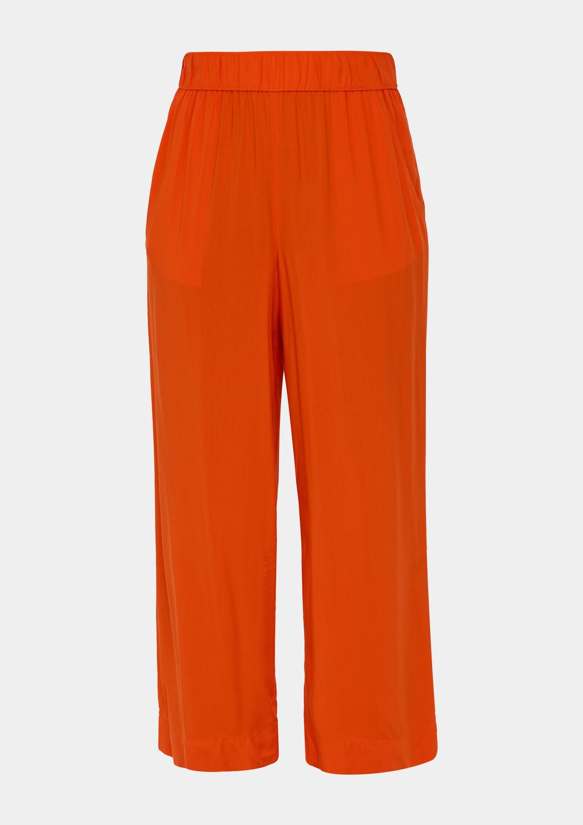 Relaxed fit: viscose trousers - dark orange | s.Oliver