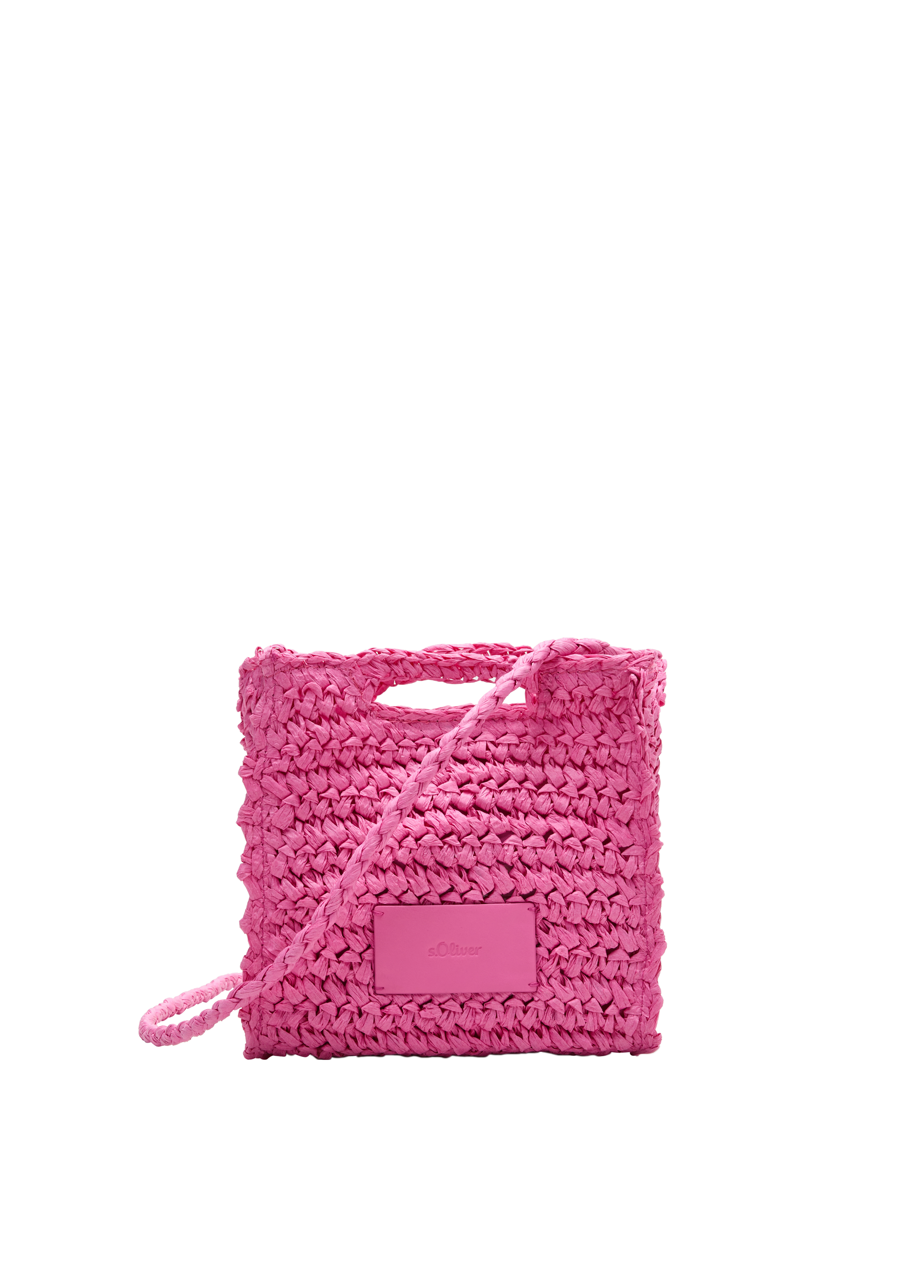 s.Oliver - Kleine Tasche in Bast-Optik, Damen, Rosa